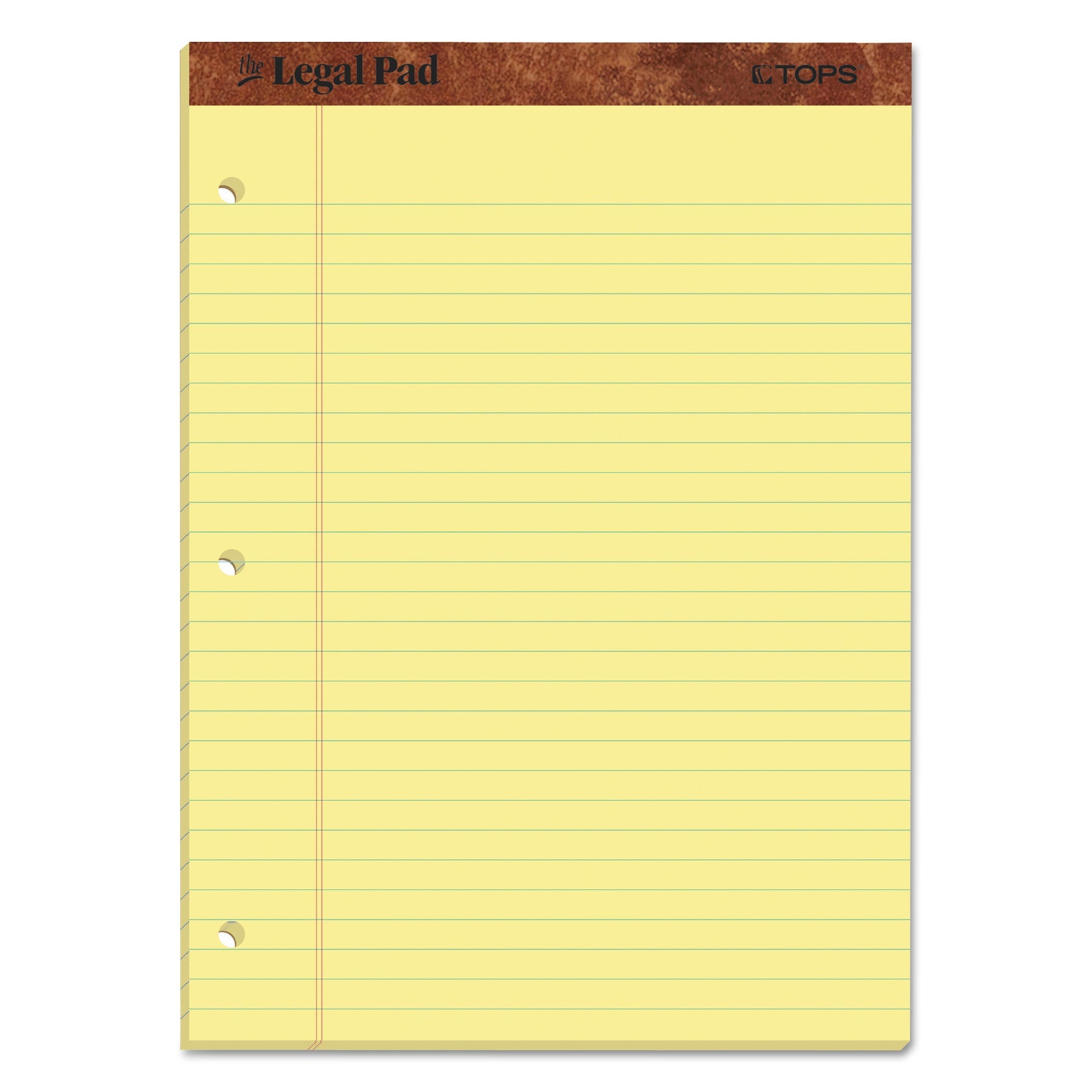 TOPS "The Legal Pad" Ruled Perforated Pads, Wide/Legal Rule, 50 Canary-Yellow 8.5 x 11.75 Sheets, Dozen