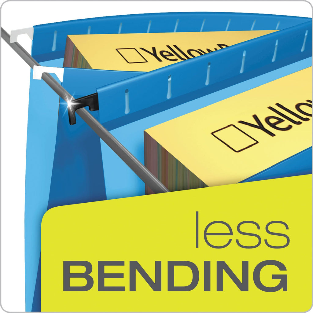 Pendaflex SureHook Hanging Folders, Legal Size, 1/5-Cut Tabs, Blue, 20/Box