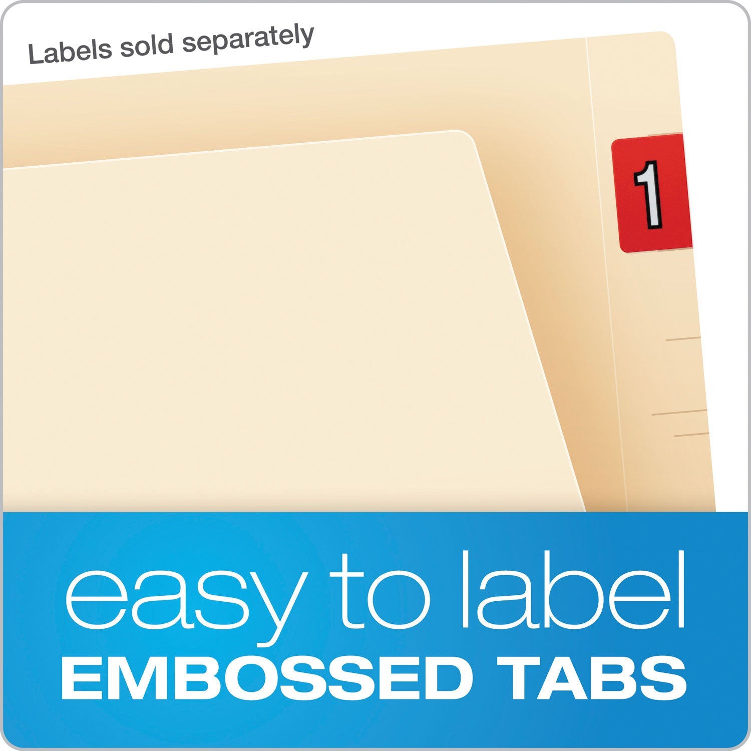 Pendaflex Manila End Tab Expanding Fastener Folders, 2-Ply Tabs, 1 Fastener, Letter Size, 11-pt Manila Exterior, 50/Box