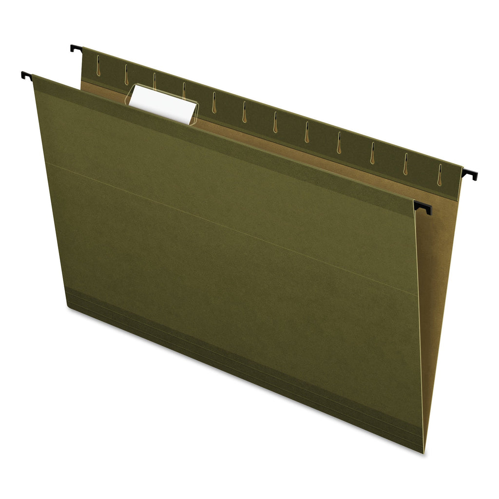 Pendaflex SureHook Hanging Folders, Legal Size, 1/5-Cut Tabs, Standard Green, 20/Box