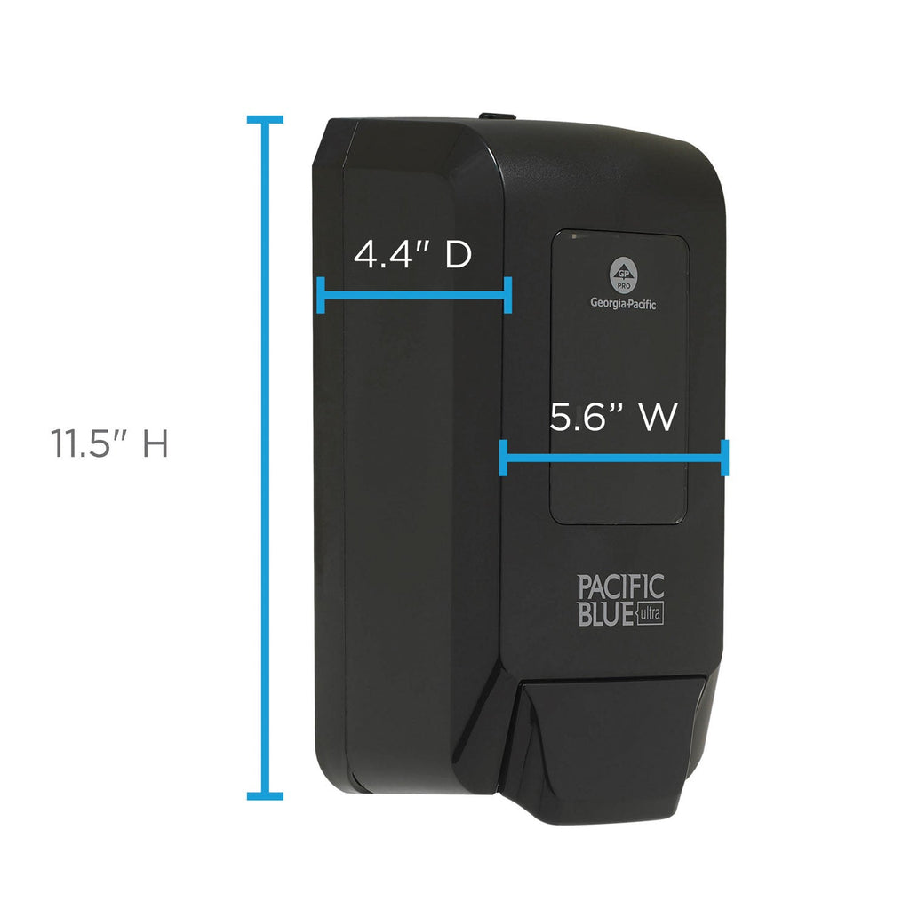 Georgia Pacific Pacific Blue Ultra Soap/Sanitizer Dispenser 1,200 mL Refill, 5.6 x 4.4 x 11.5, Black