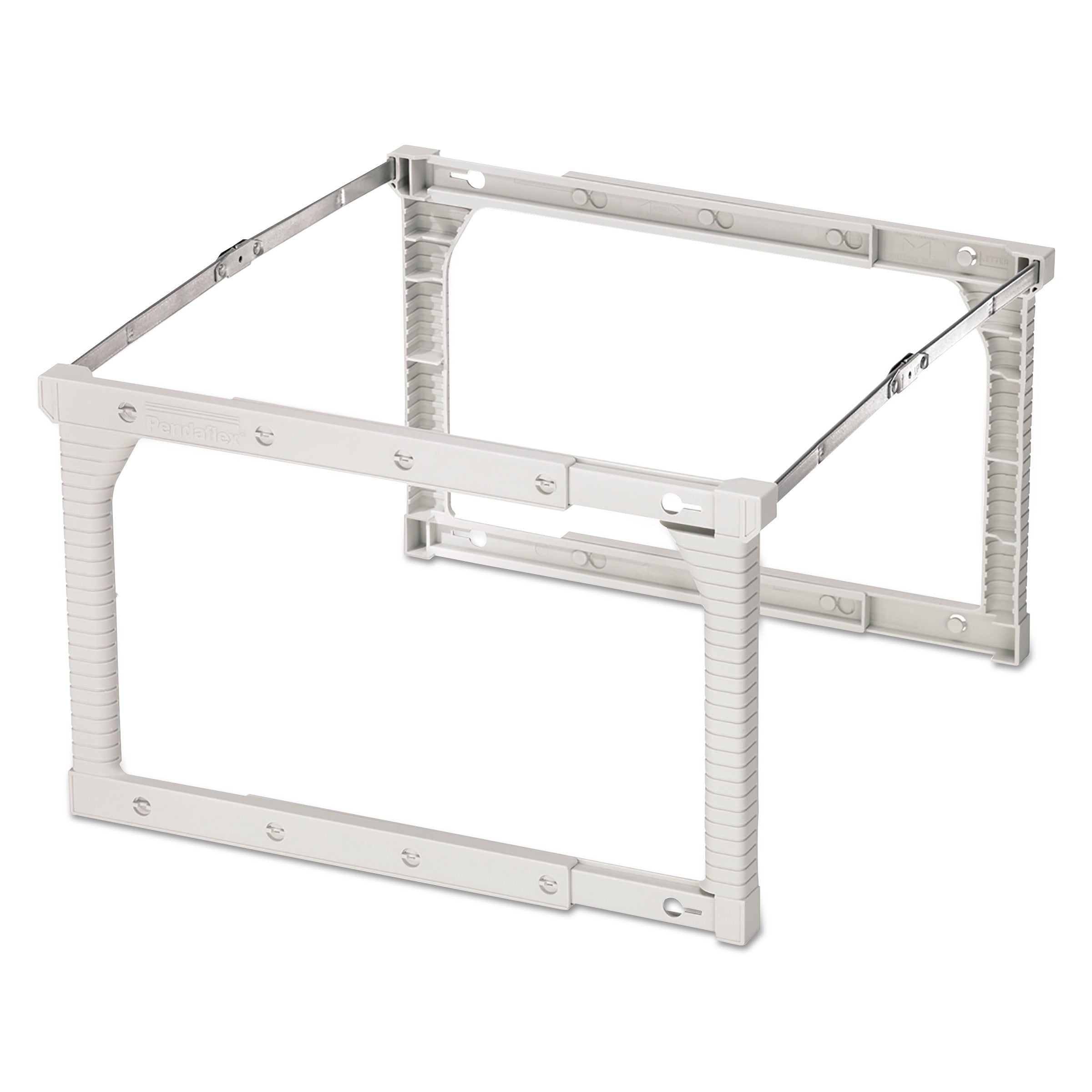 Pendaflex Plastic Snap-Together Hanging Folder Frame, Legal/Letter Size, 18" to 27" Long, White/Silver Accents