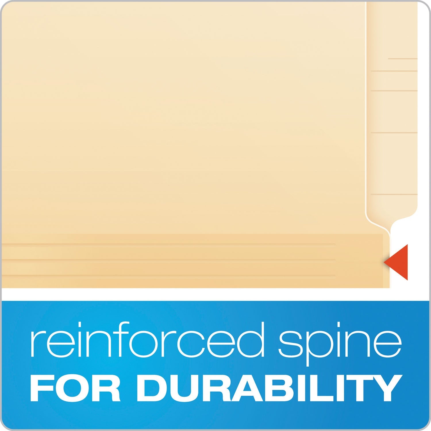 Pendaflex Manila Laminated End Tab Fastener Folders, 1 Fastener, Letter Size, 11-pt Manila Exterior, 50/Box