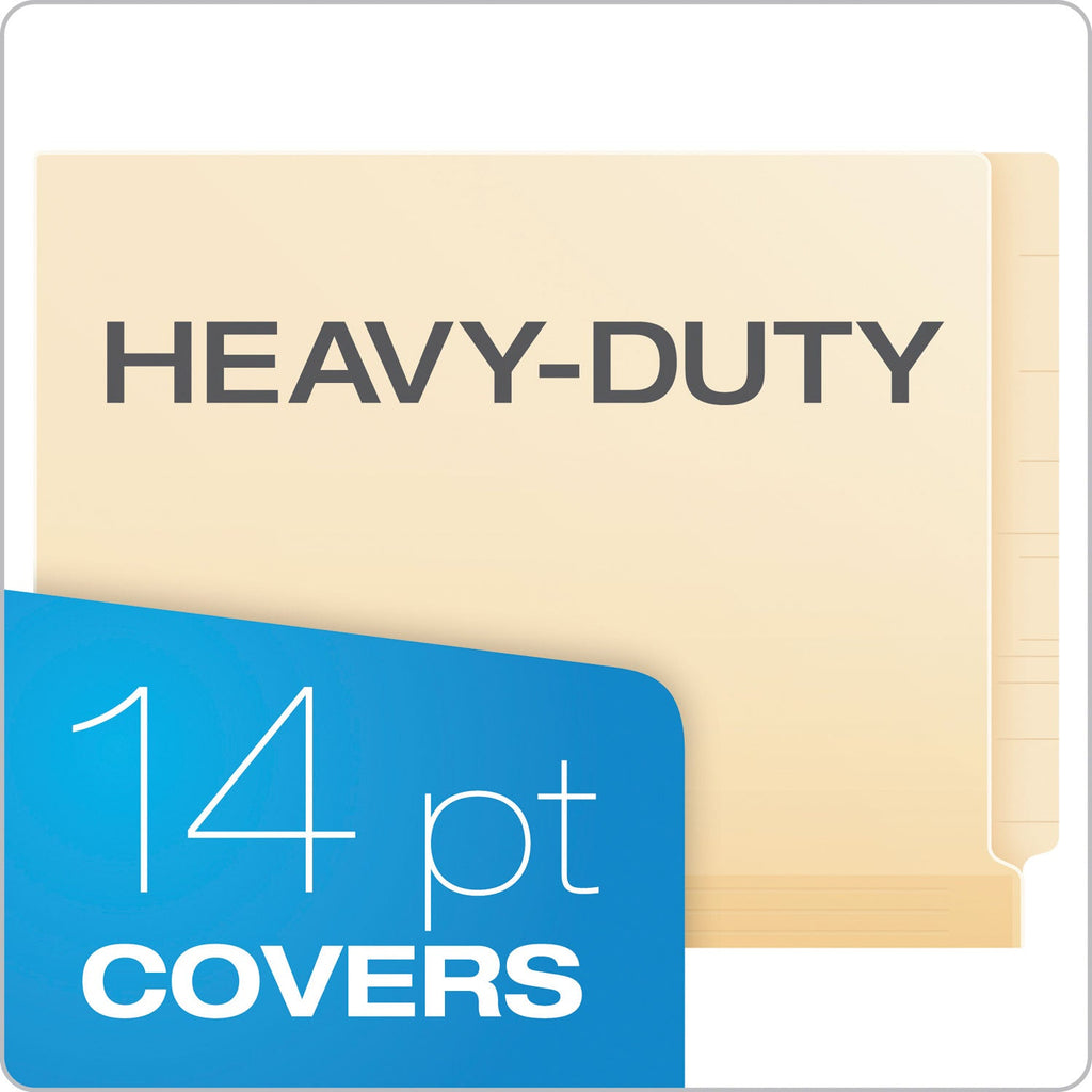 Pendaflex Manila Laminated Spine Shelf File Folders, Straight Tabs, Letter Size, Manila, 50/Box