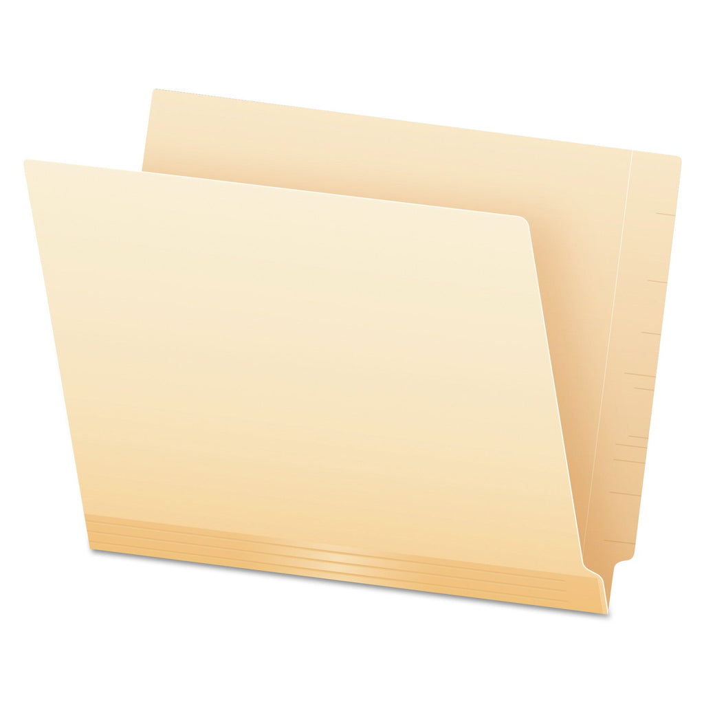 Pendaflex Manila Laminated Spine Shelf File Folders, Straight Tabs, Letter Size, Manila, 100/Box