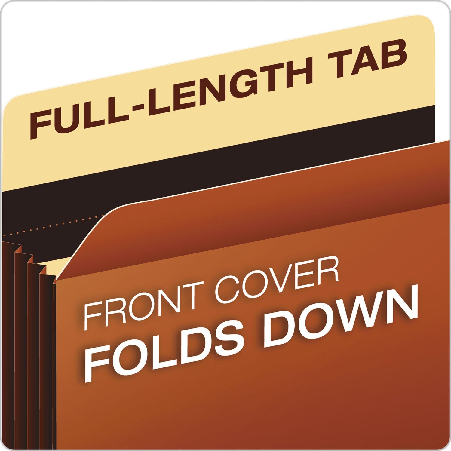 Pendaflex Heavy-Duty File Pockets, 7" Expansion, Legal Size, Redrope, 5/Box