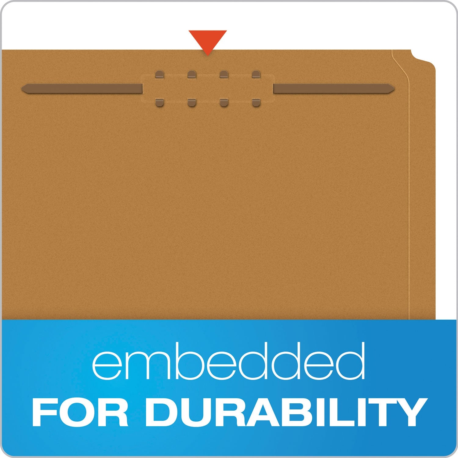 Pendaflex Kraft Fastener Folders, 1/3-Cut Tabs: Assorted, 1 Fastener, Letter Size, Kraft Exterior, 50/Box