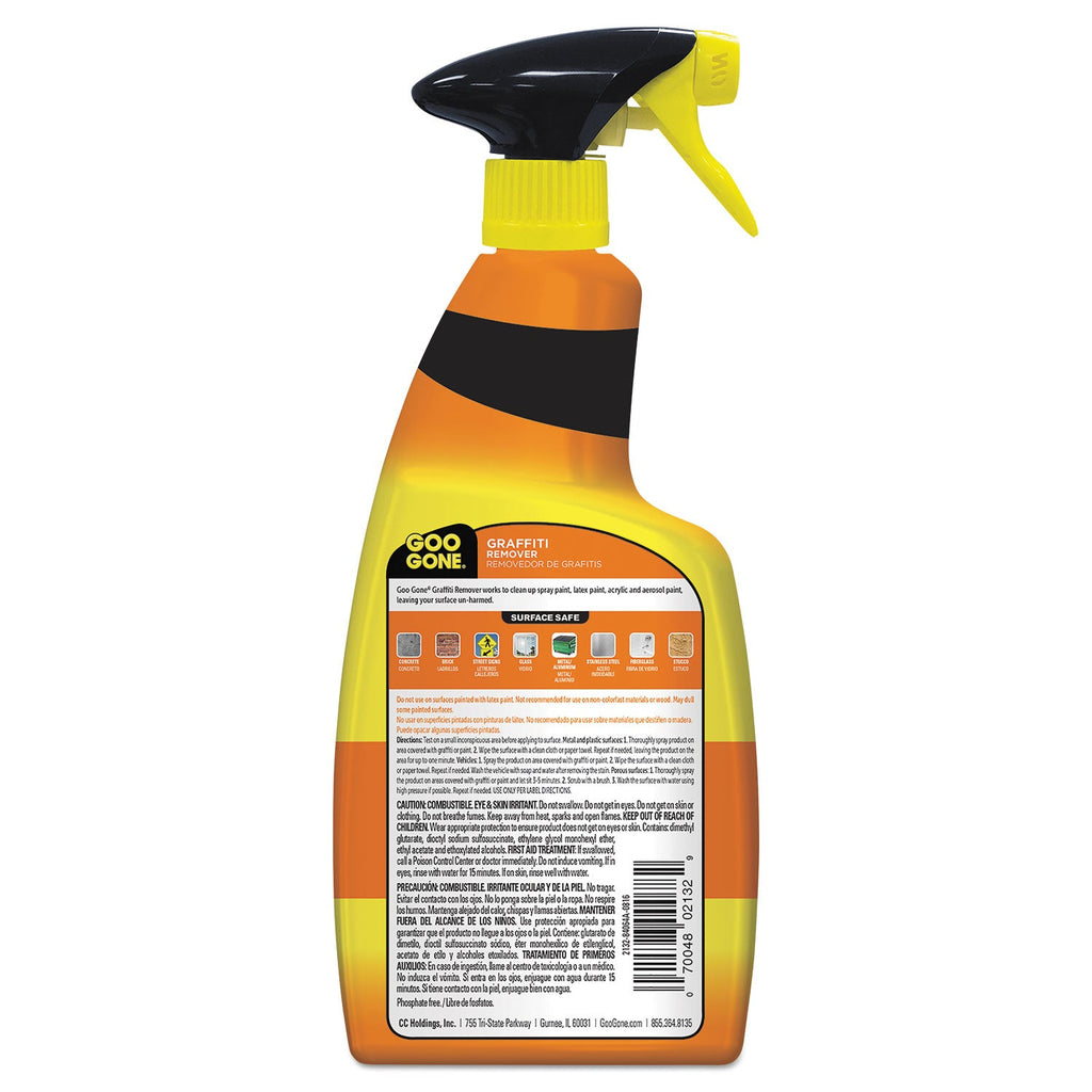 Goo Gone Graffiti Remover, 24 oz Spray Bottle, 4/Carton