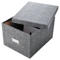 Oxford Reinforced Board Card File, Lift-Off Cover, Holds 1,200 6 x 9 Cards, 9 x 11 x 6.75, Black/White