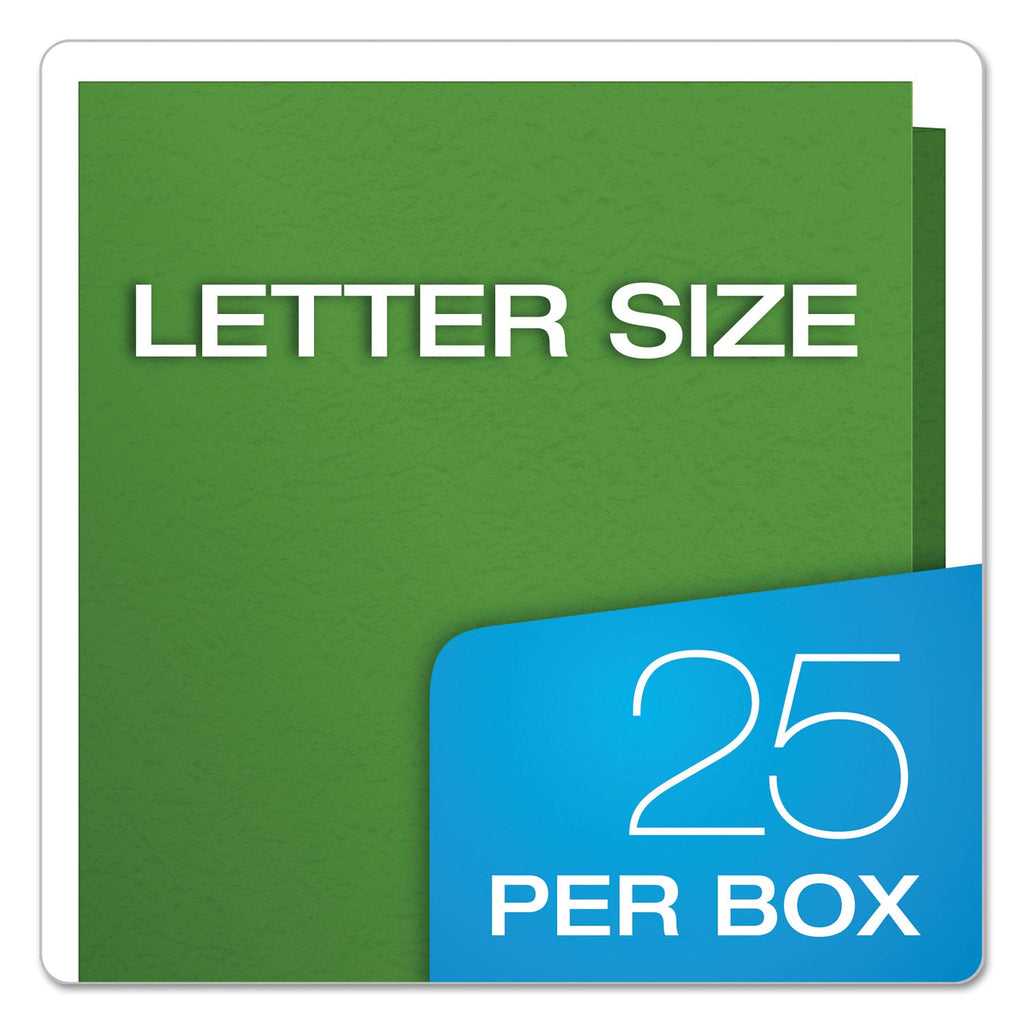 Oxford Twin-Pocket Folders with 3 Fasteners, 0.5" Capacity, 11 x 8.5, Green, 25/Box