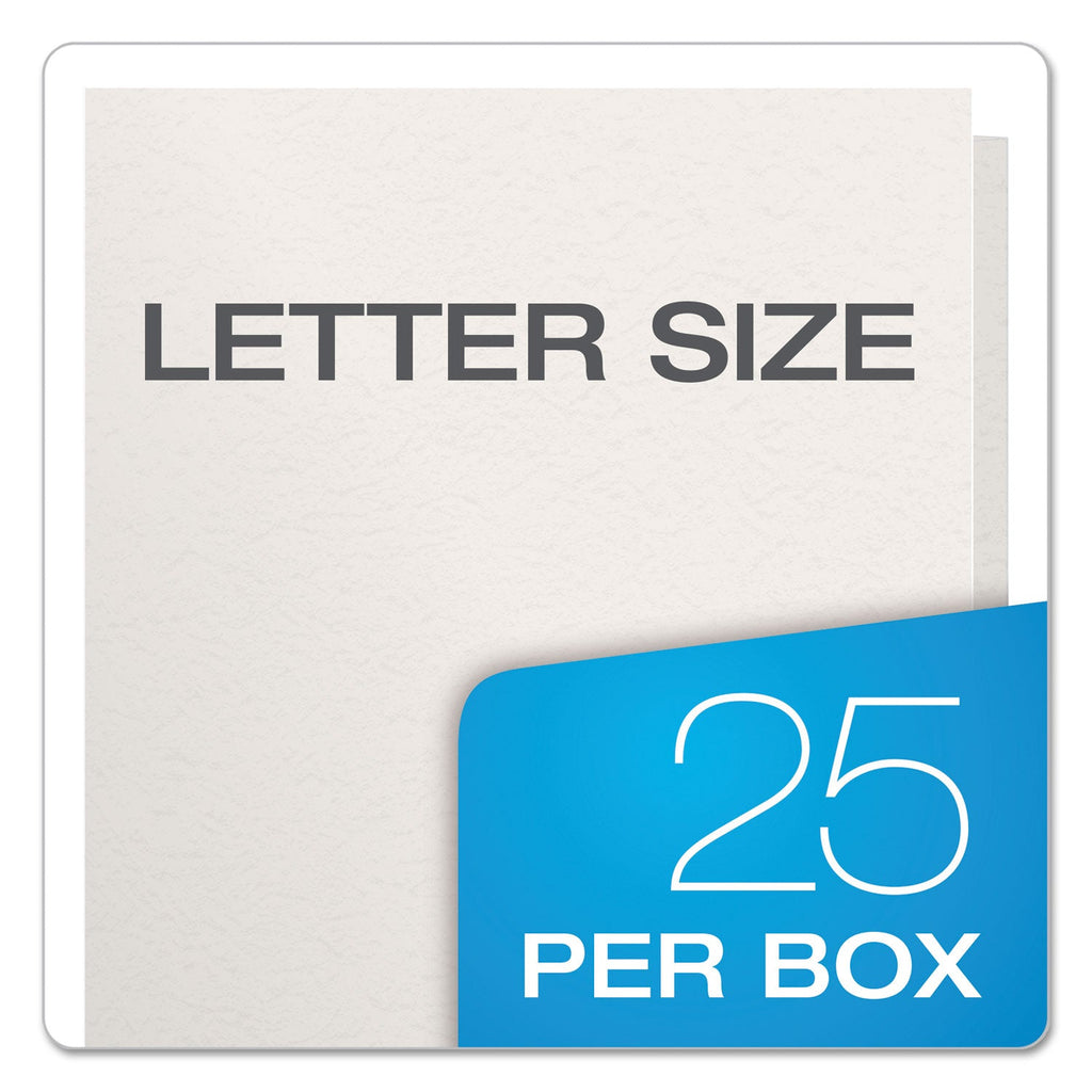 Oxford Twin-Pocket Folders with 3 Fasteners, 0.5" Capacity, 11 x 8.5, White, 25/Box