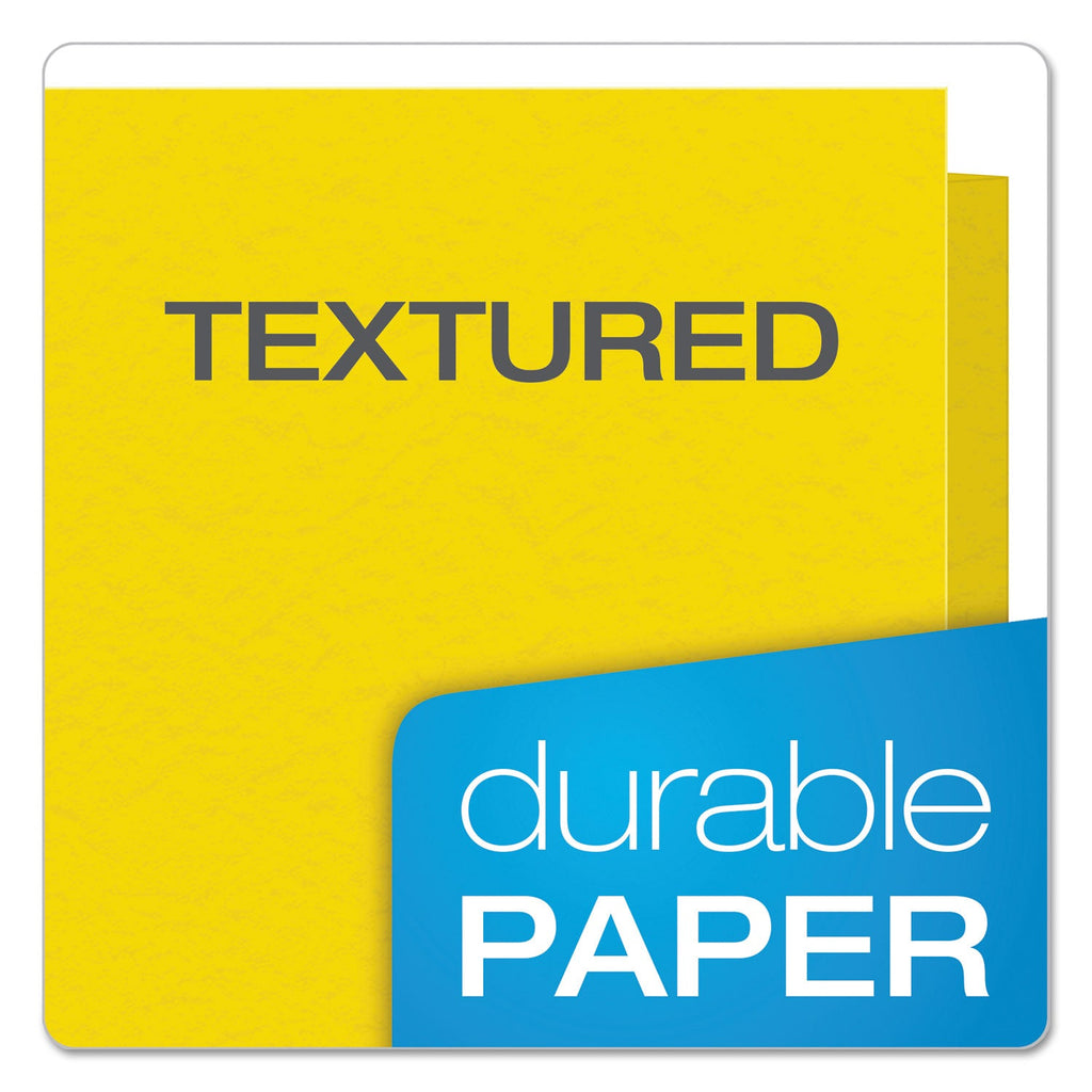 Oxford Twin-Pocket Folders with 3 Fasteners, 0.5" Capacity, 11 x 8.5, Yellow, 25/Box