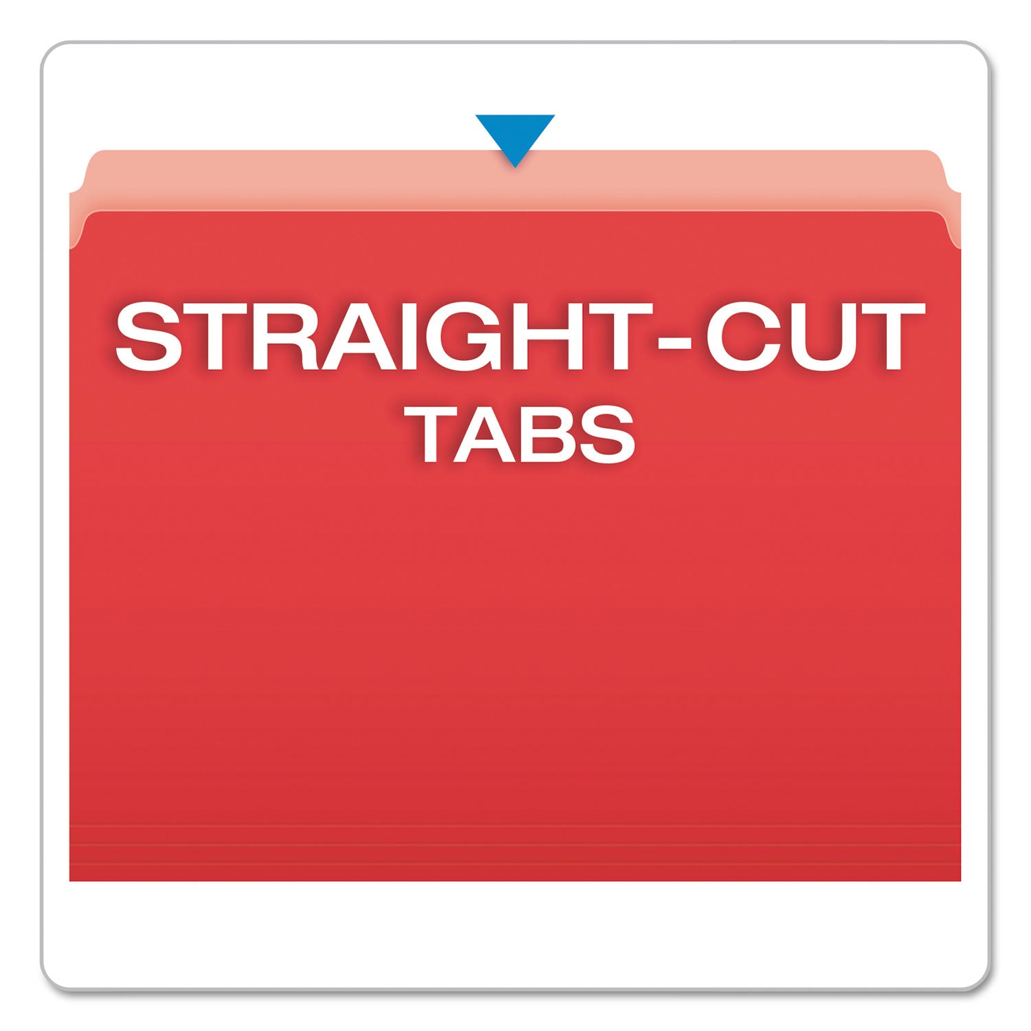 Pendaflex Colored File Folders, Straight Tabs, Letter Size, Red/Light Red, 100/Box