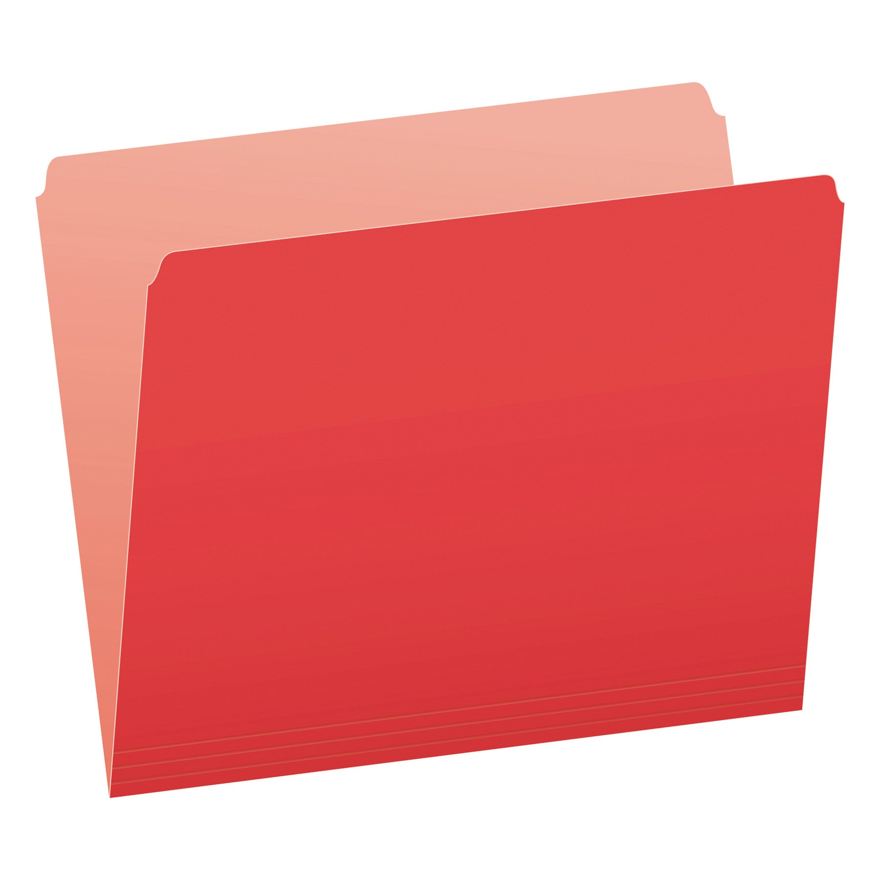 Pendaflex Colored File Folders, Straight Tabs, Letter Size, Red/Light Red, 100/Box