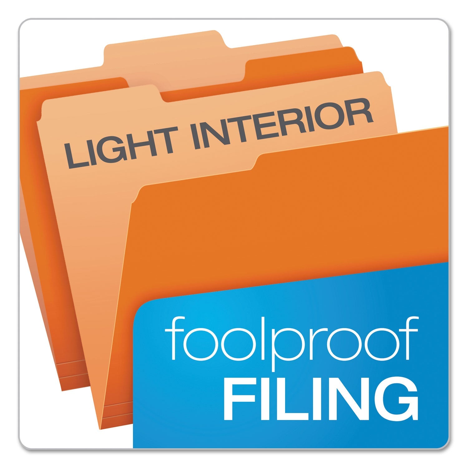 Pendaflex Colored File Folders, 1/3-Cut Tabs: Assorted, Letter Size, Orange/Light Orange, 100/Box