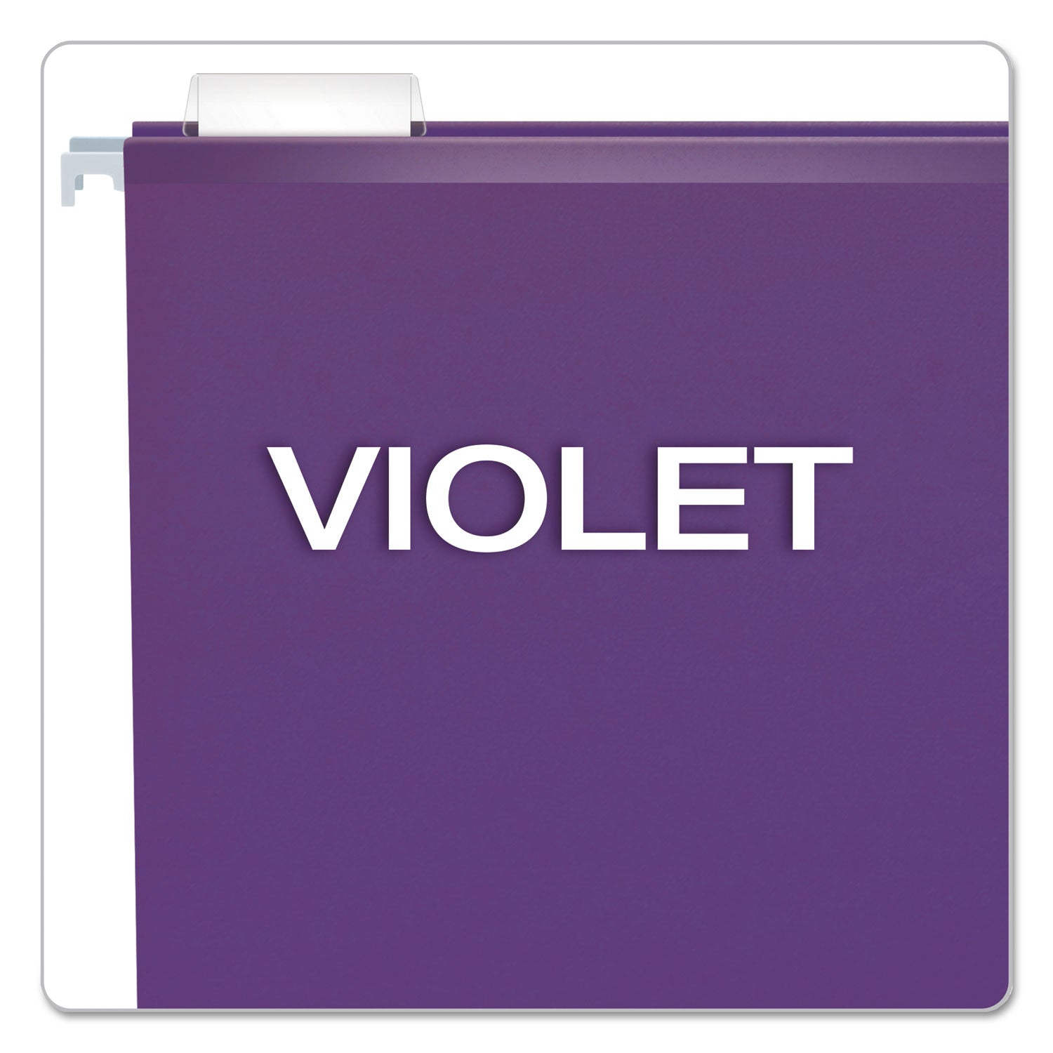 Pendaflex Colored Reinforced Hanging Folders, Legal Size, 1/5-Cut Tabs, Violet, 25/Box