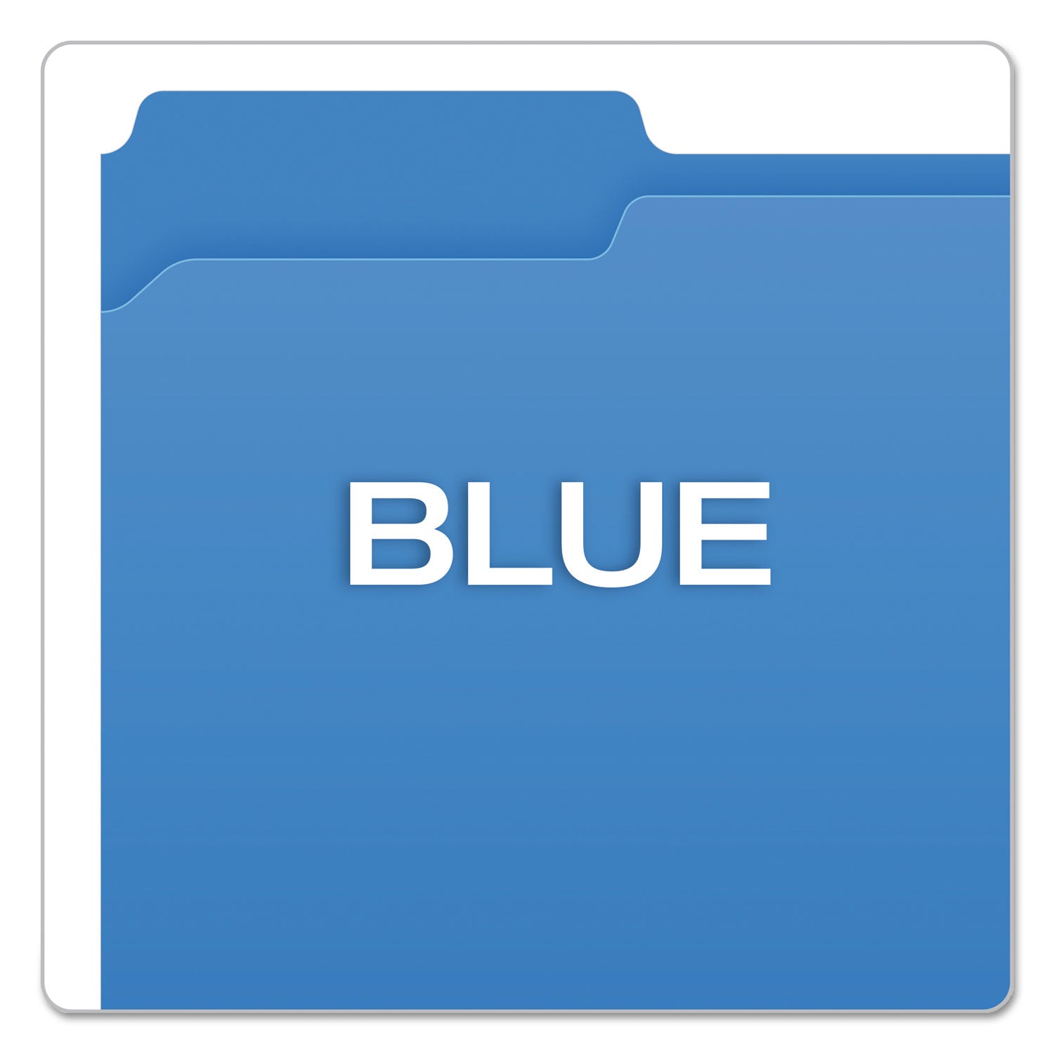 Pendaflex Double-Ply Reinforced Top Tab Colored File Folders, 1/3-Cut Tabs: Assorted, Letter Size, 0.75" Expansion, Blue, 100/Box