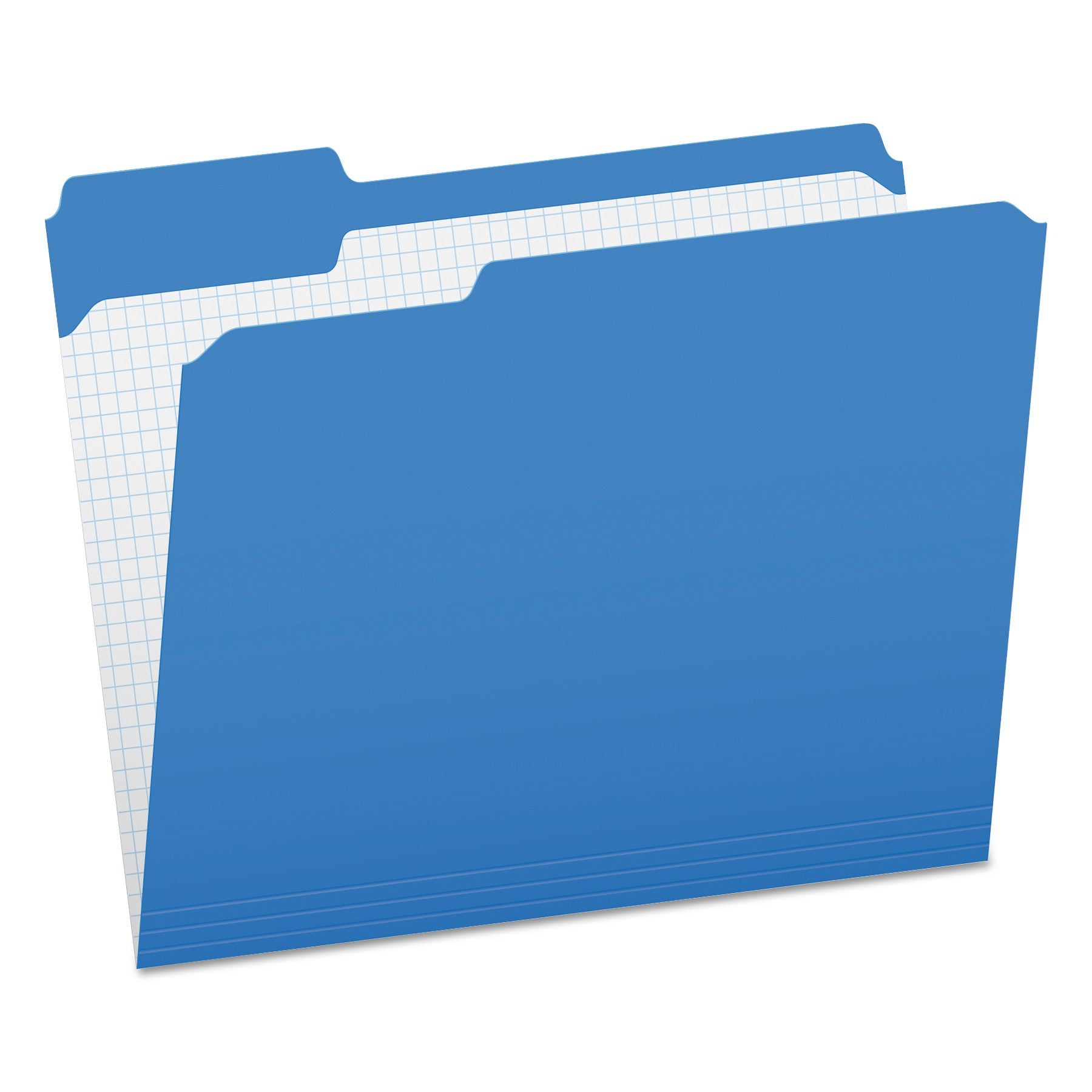 Pendaflex Double-Ply Reinforced Top Tab Colored File Folders, 1/3-Cut Tabs: Assorted, Letter Size, 0.75" Expansion, Blue, 100/Box