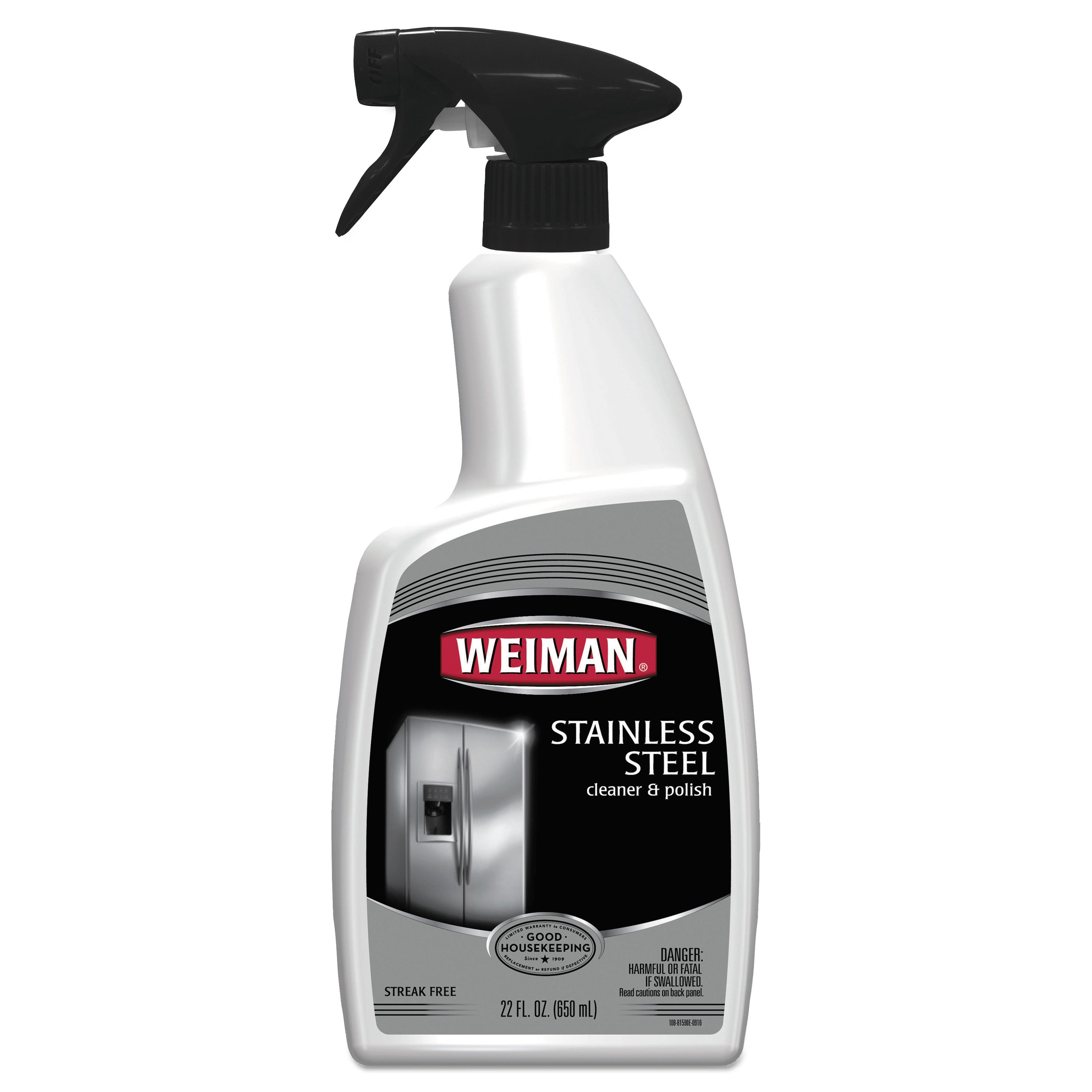 WEIMAN Stainless Steel Cleaner and Polish, Floral Scent, 22 oz Trigger Spray Bottle