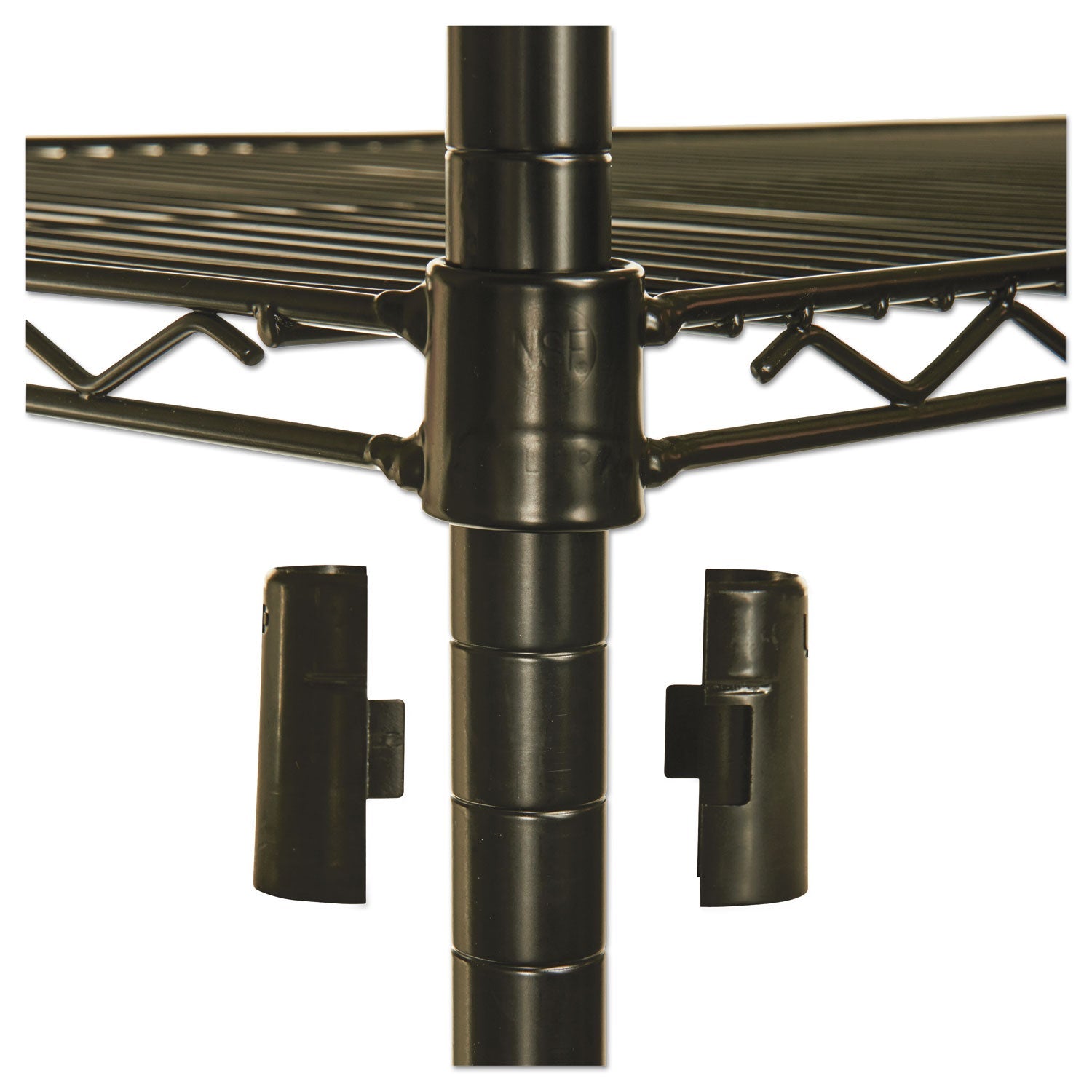 Alera NSF Certified 4-Shelf Wire Shelving Kit with Casters, 48w x 18d x 72h, Black