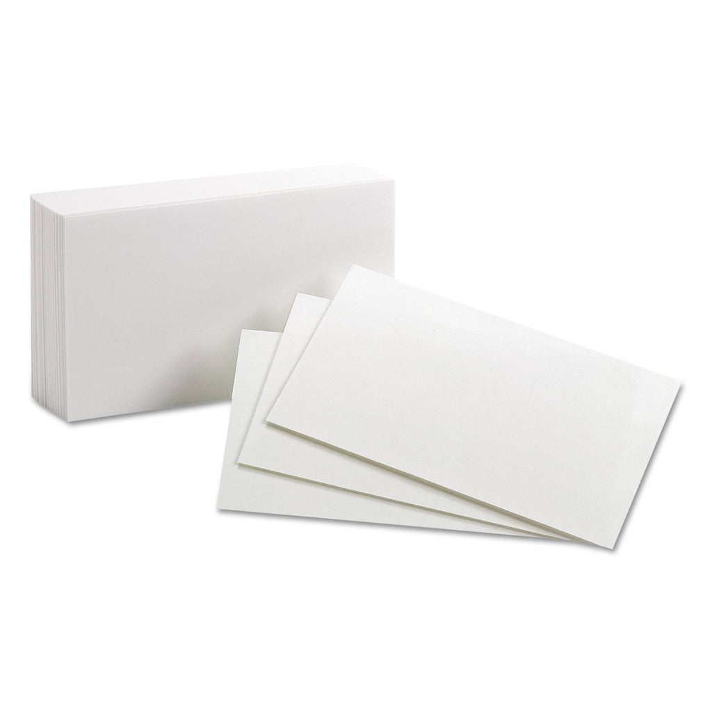 Oxford Unruled Index Cards, 3 x 5, White, 100/Pack