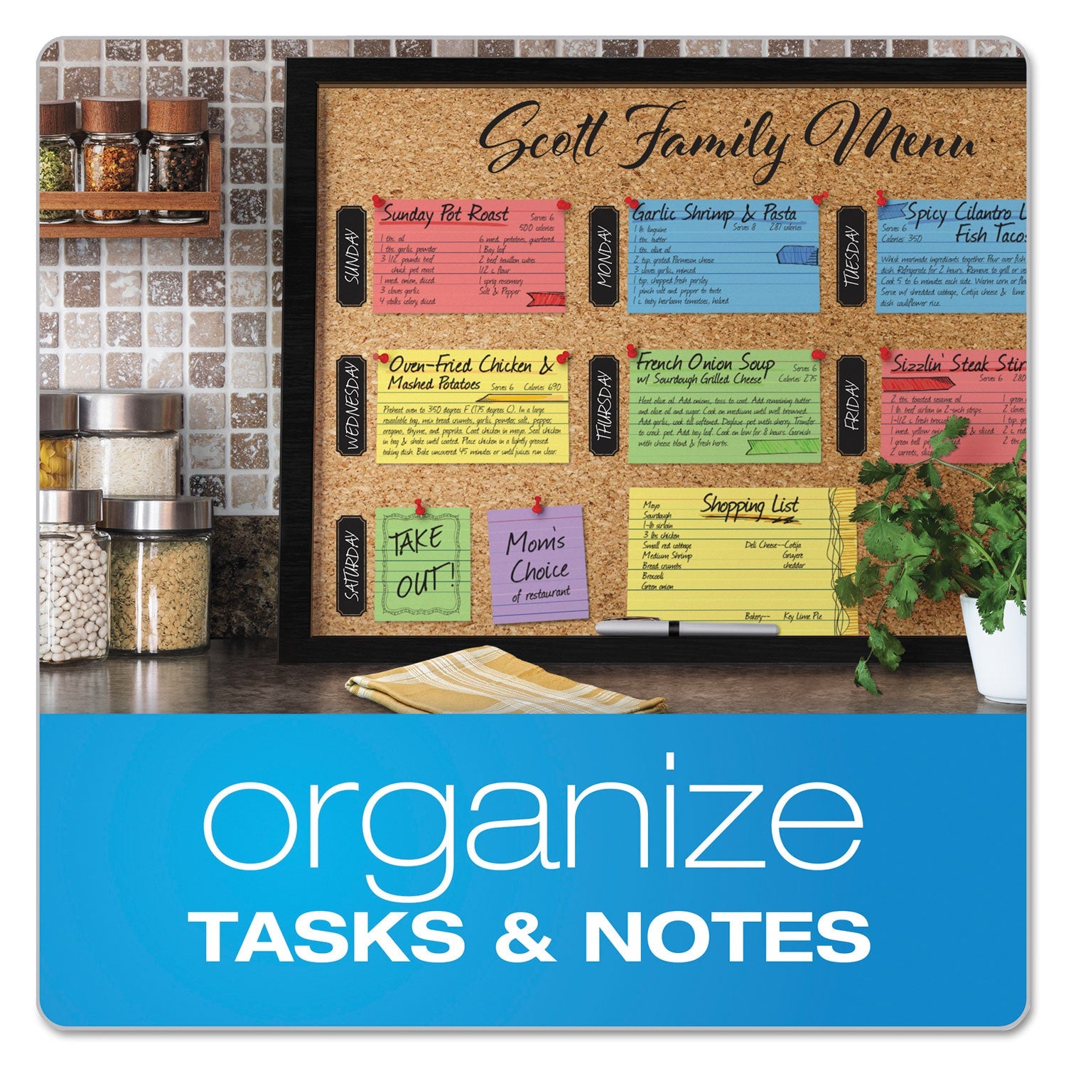 Oxford Ruled Index Cards, 3 x 5, Blue/Violet/Canary/Green/Cherry, 100/Pack
