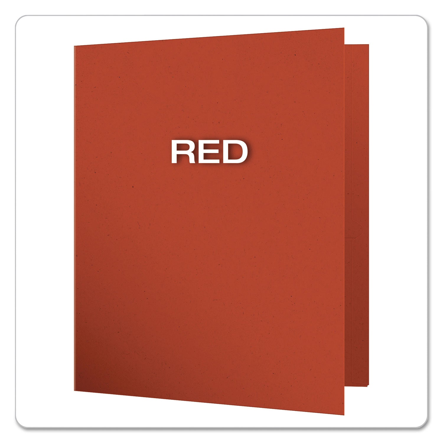 Oxford Earthwise by Oxford 100% Recycled Paper Twin-Pocket Portfolio, 100-Sheet Capacity, 11 x 8.5, Red, 25/Box