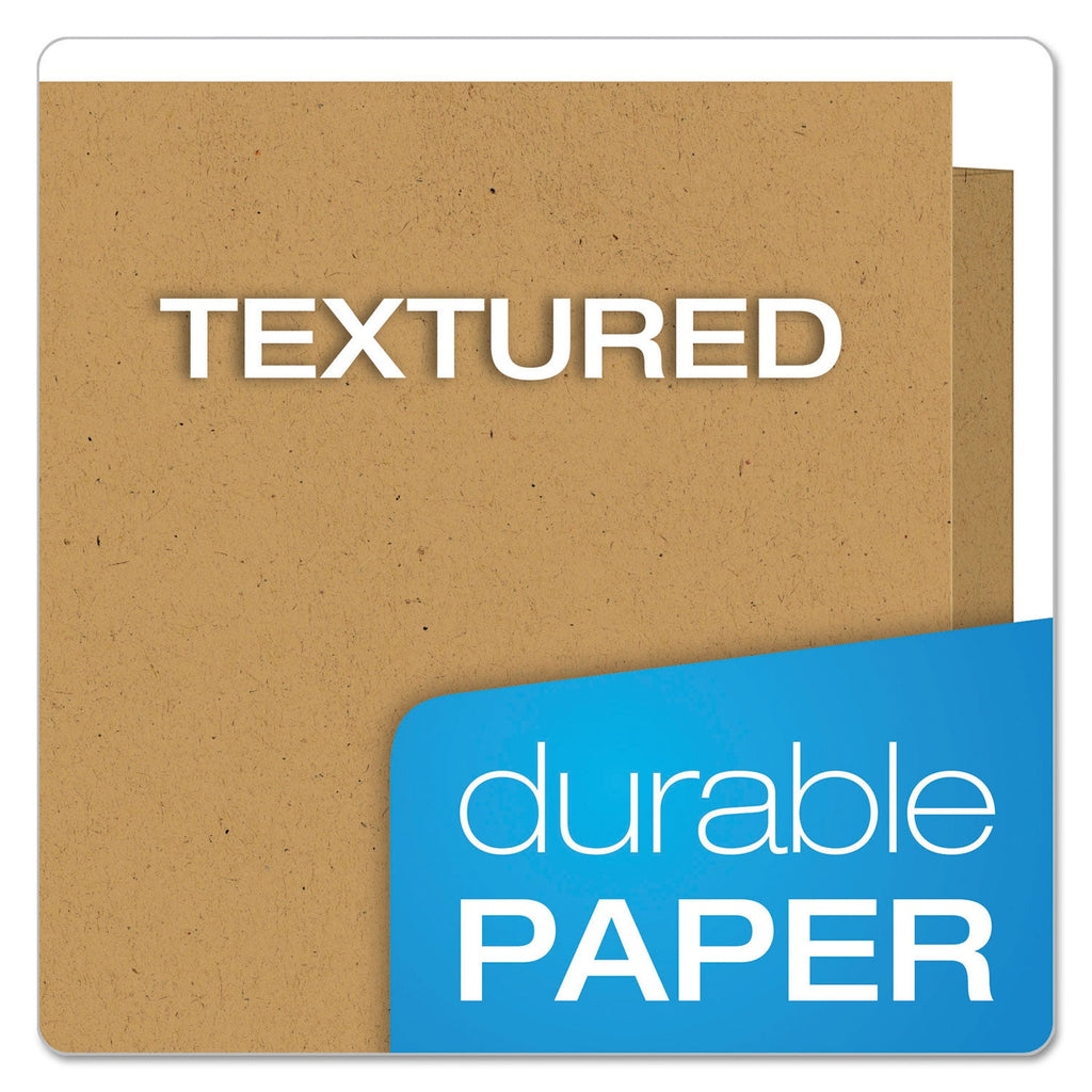 Oxford Earthwise by Oxford 100% Recycled Paper Twin-Pocket Portfolio, 100-Sheet Capacity, 11 x 8.5, Natural, 25/Box