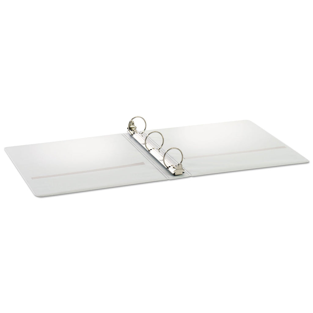 Cardinal Treated Binder ClearVue Locking Round Ring Binder, 3 Rings, 1.5" Capacity, 11 x 8.5, White