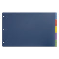 Cardinal Tabloid-Size Poly Index Divider, 5-Tab, 11 x 17, Assorted, 1 Set