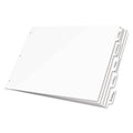 Cardinal Write 'n Erase Tabloid Index Dividers, 5-Tab, 11 x 17, White, 1 Set