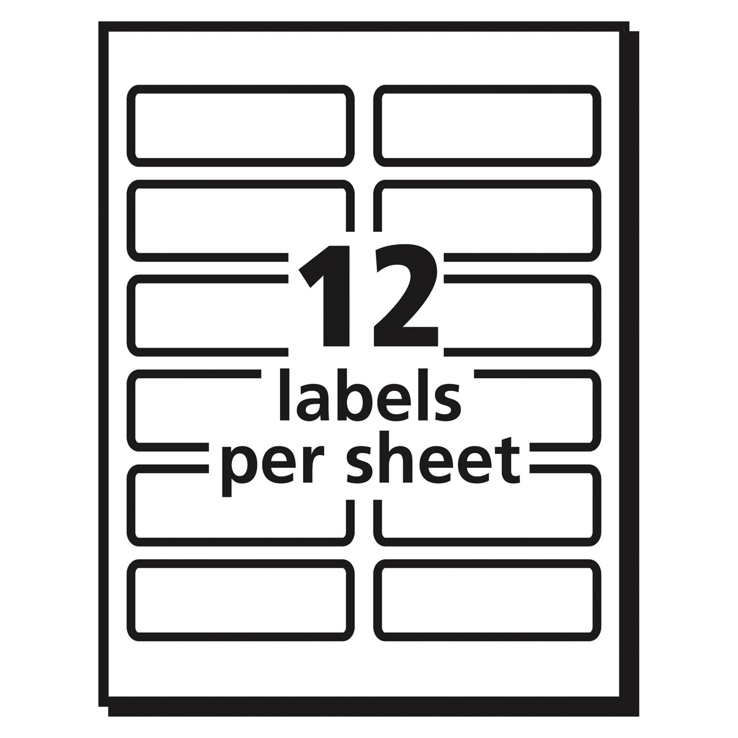 Avery Vibrant Laser Color-Print Labels w/ Sure Feed, 1.25 x 3.75, White, 300/Pack