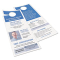 Avery Door Hanger with Tear-Away Cards, 97 Bright, 65 lb Cover Weight, 4.25 x 11, White, 2 Hangers/Sheet, 40 Sheets/Pack