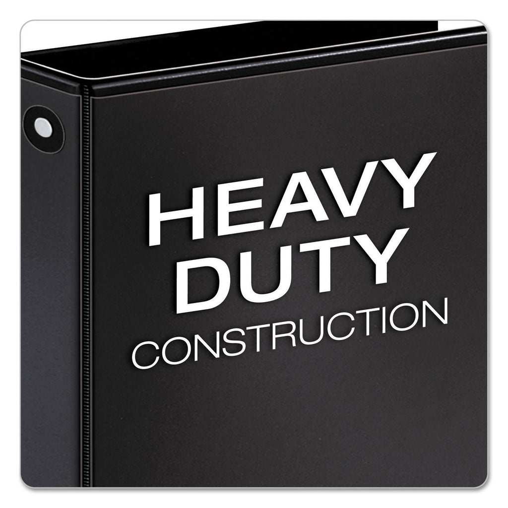 Cardinal Premier Easy Open ClearVue Locking Round Ring Binder, 3 Rings, 3" Capacity, 11 x 8.5, Black