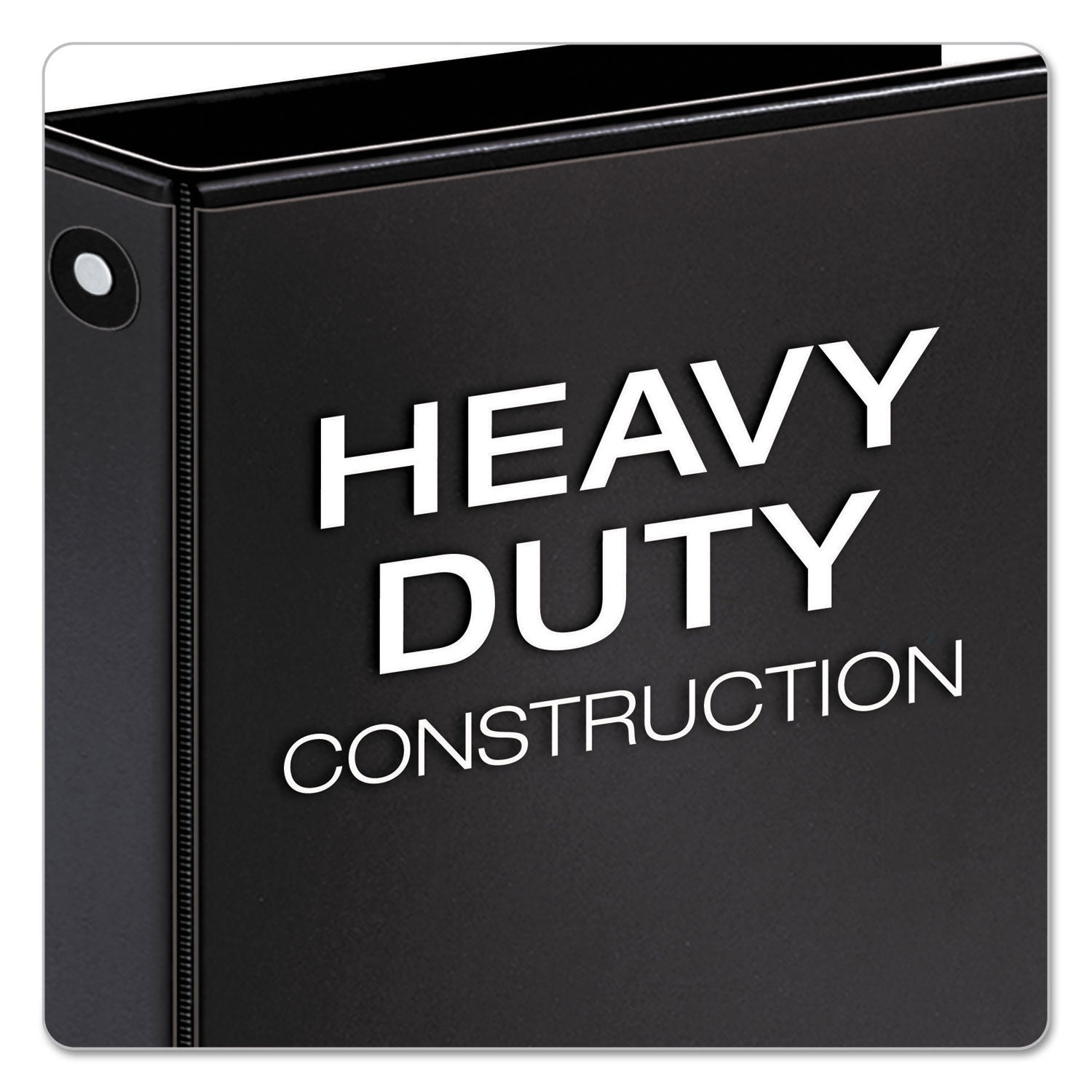 Cardinal Premier Easy Open ClearVue Locking Round Ring Binder, 3 Rings, 3" Capacity, 11 x 8.5, Black