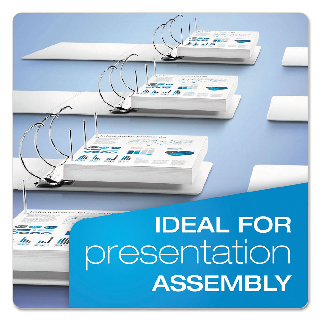 Cardinal ExpressLoad ClearVue Locking D-Ring Binder, 3 Rings, 3" Capacity, 11 x 8.5, White