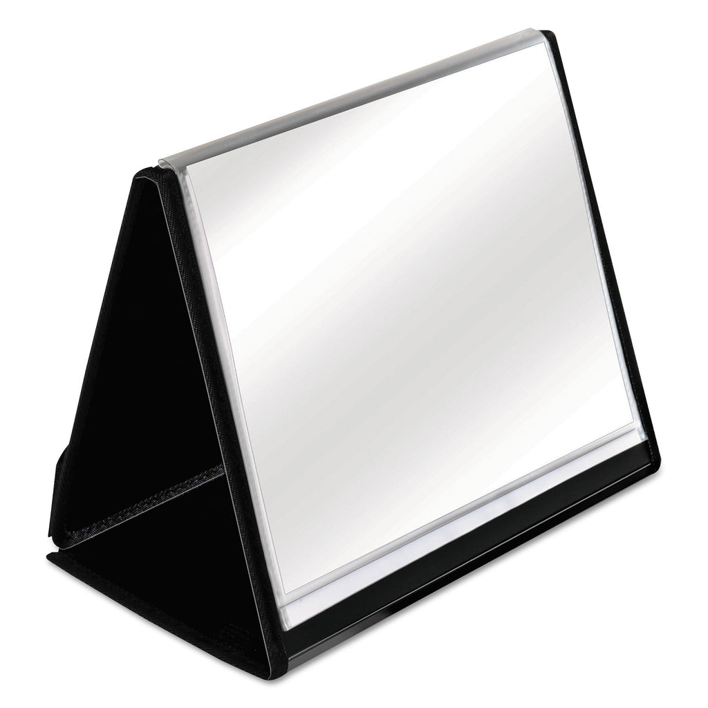 Cardinal ShowFile Horizontal Display Easel, 20 Letter-Size Sleeves, Black