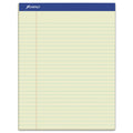 Ampad Pastel Writing Pads, Wide/Legal Rule, Blue Headband, 50 Green-Tint 8.5 x 11.75 Sheets, Dozen