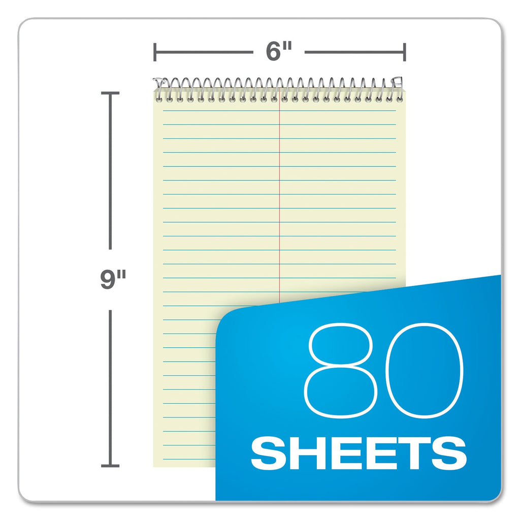 Ampad Steno Pads, Gregg Rule, Tan Cover, 80 Green-Tint 6 x 9 Sheets