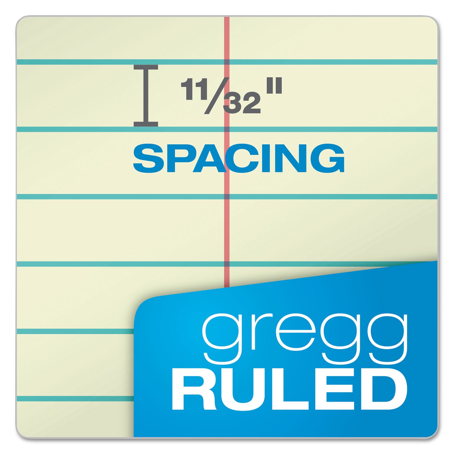 Ampad Steno Pads, Gregg Rule, Tan Cover, 80 Green-Tint 6 x 9 Sheets