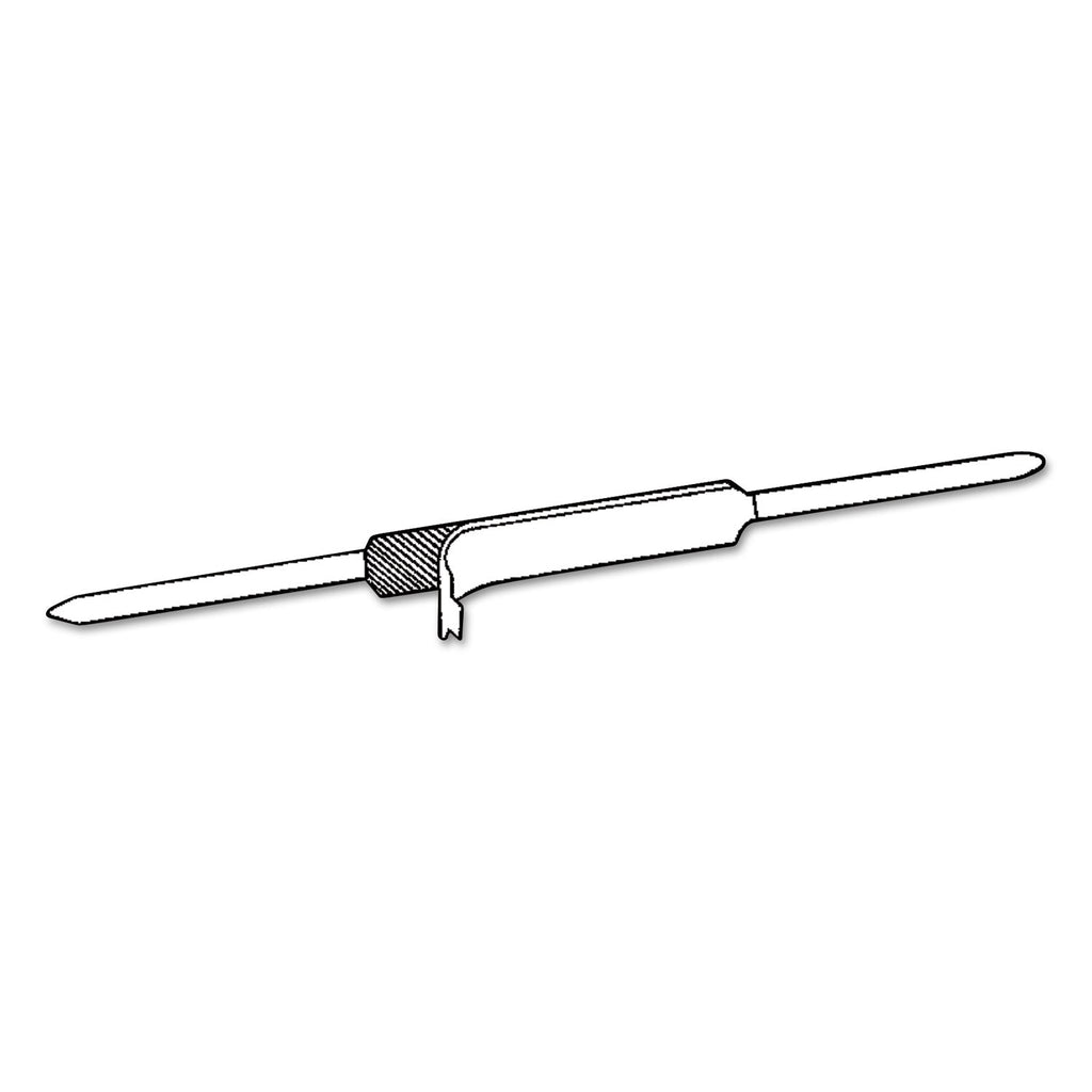 ACCO Self-Adhesive Two-Prong Paper Fastener Bases, 2" Capacity, 2.75" Center to Center, Matte Steel, 100/Box