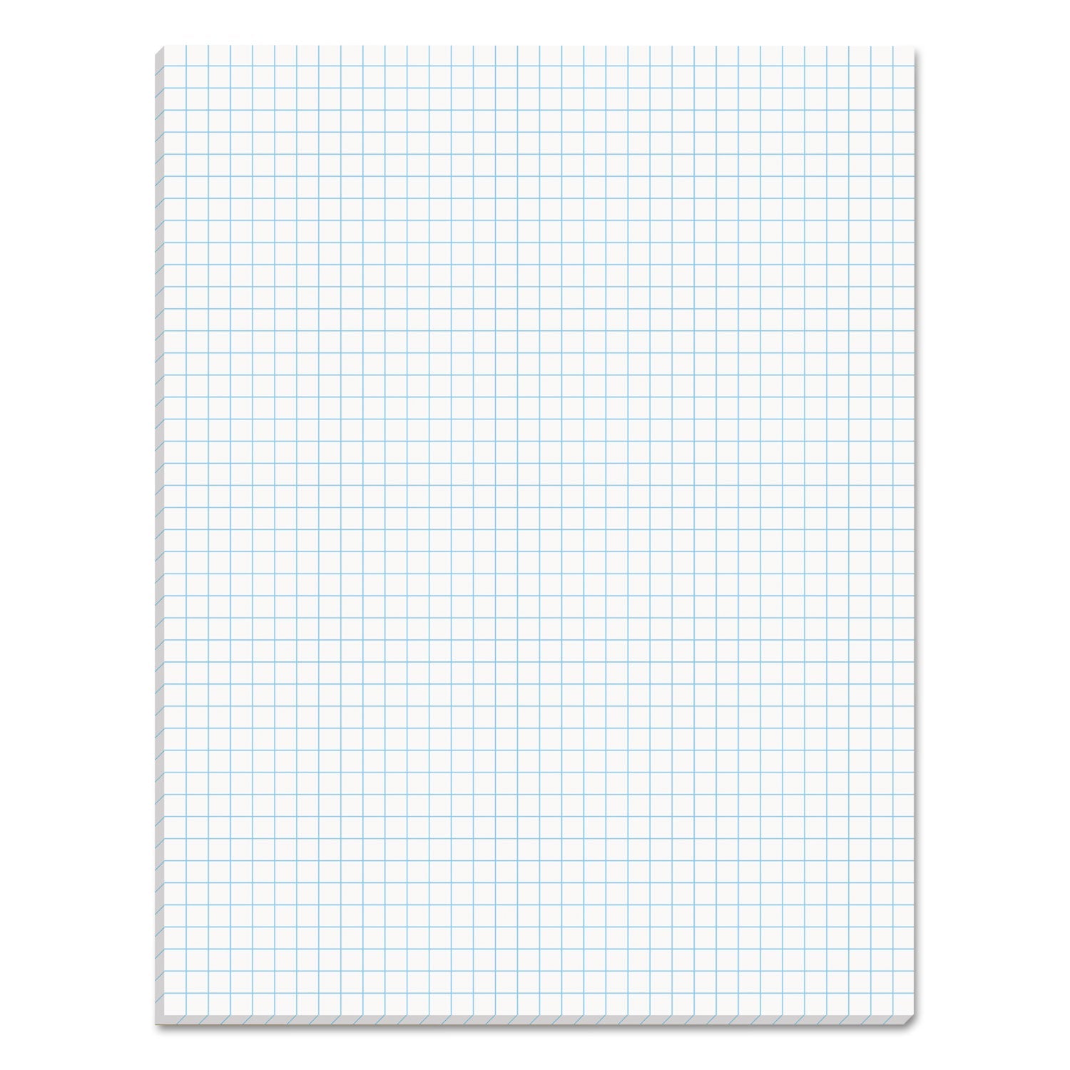 TOPS Quadrille Pads, Quadrille Rule (4 sq/in), 50 White 8.5 x 11 Sheets