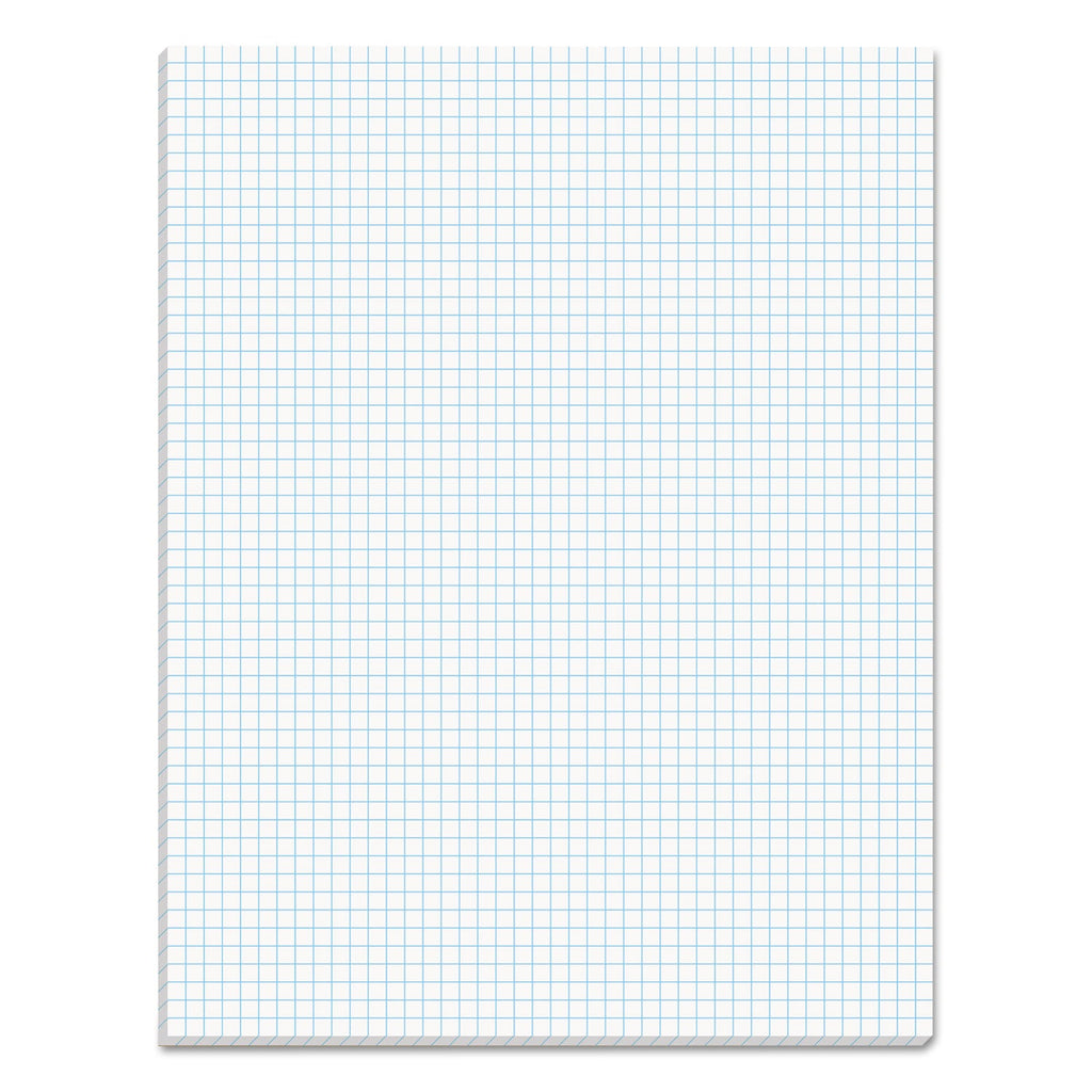 TOPS Quadrille Pads, Quadrille Rule (5 sq/in), 50 White 8.5 x 11 Sheets