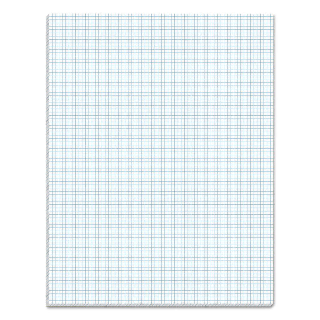 TOPS Quadrille Pads, Quadrille Rule (8 sq/in), 50 White 8.5 x 11 Sheets