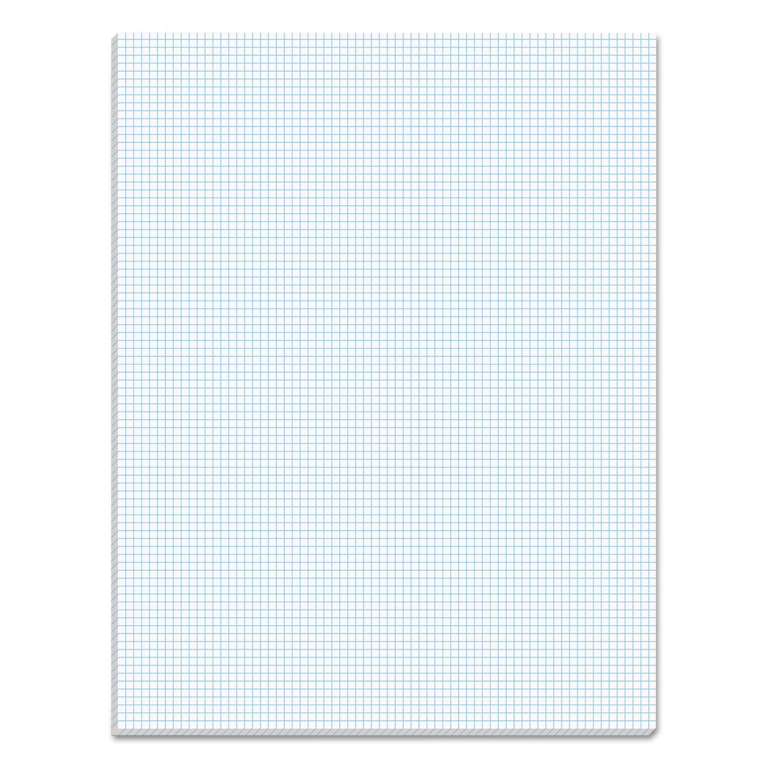 TOPS Quadrille Pads, Quadrille Rule (8 sq/in), 50 White 8.5 x 11 Sheets