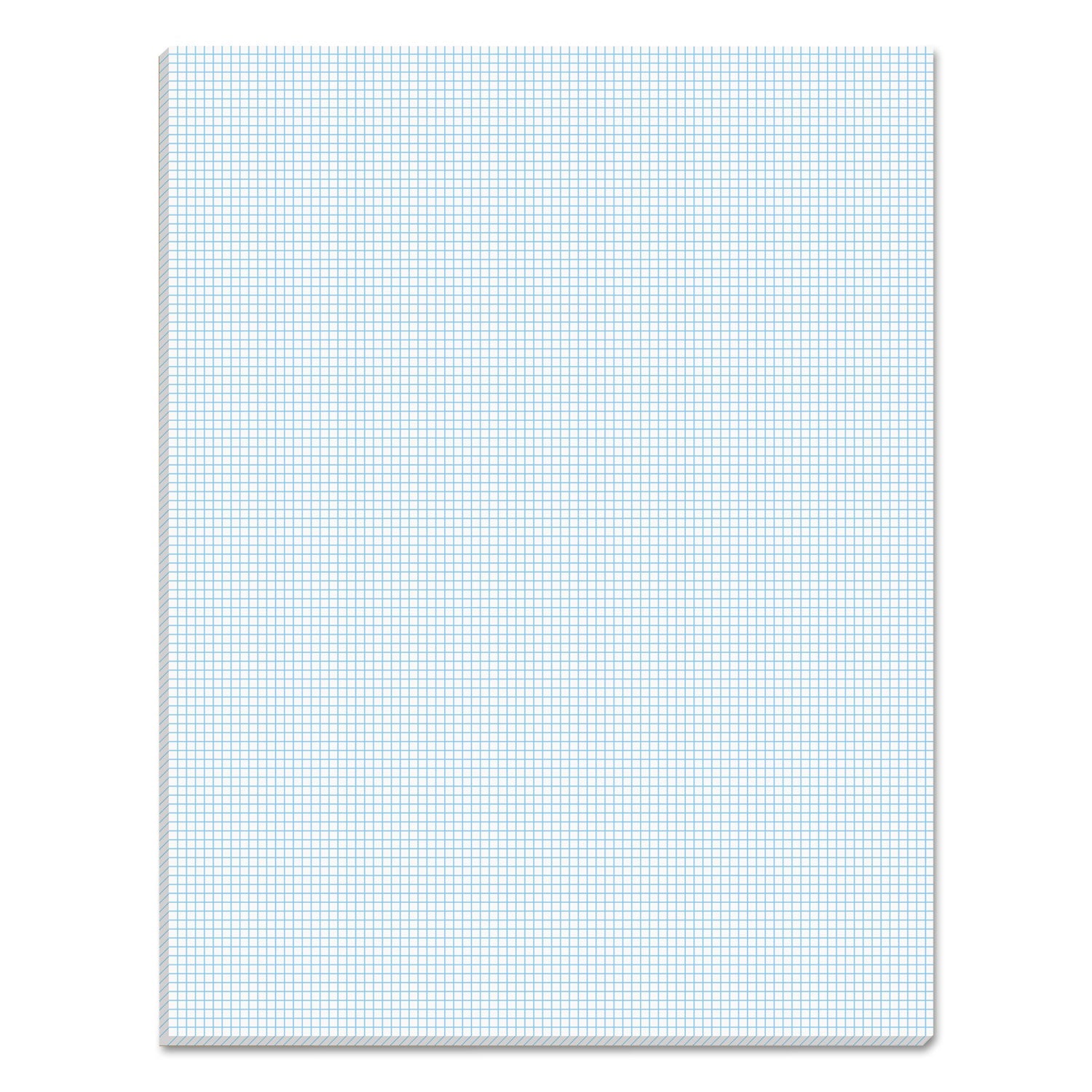 TOPS Quadrille Pads, Quadrille Rule (10 sq/in), 50 White 8.5 x 11 Sheets