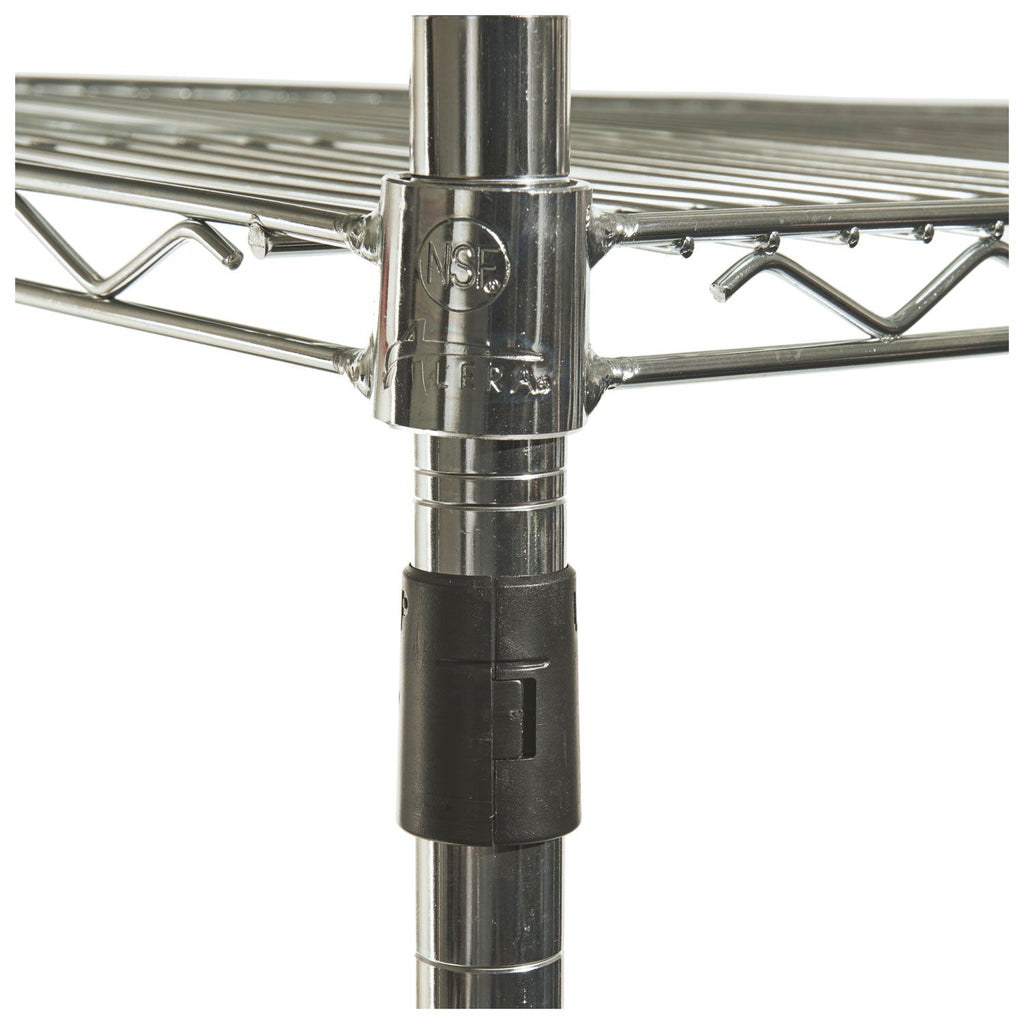 Alera NSF Certified Industrial Four-Shelf Wire Shelving Kit, 36w x 24d x 72h, Silver