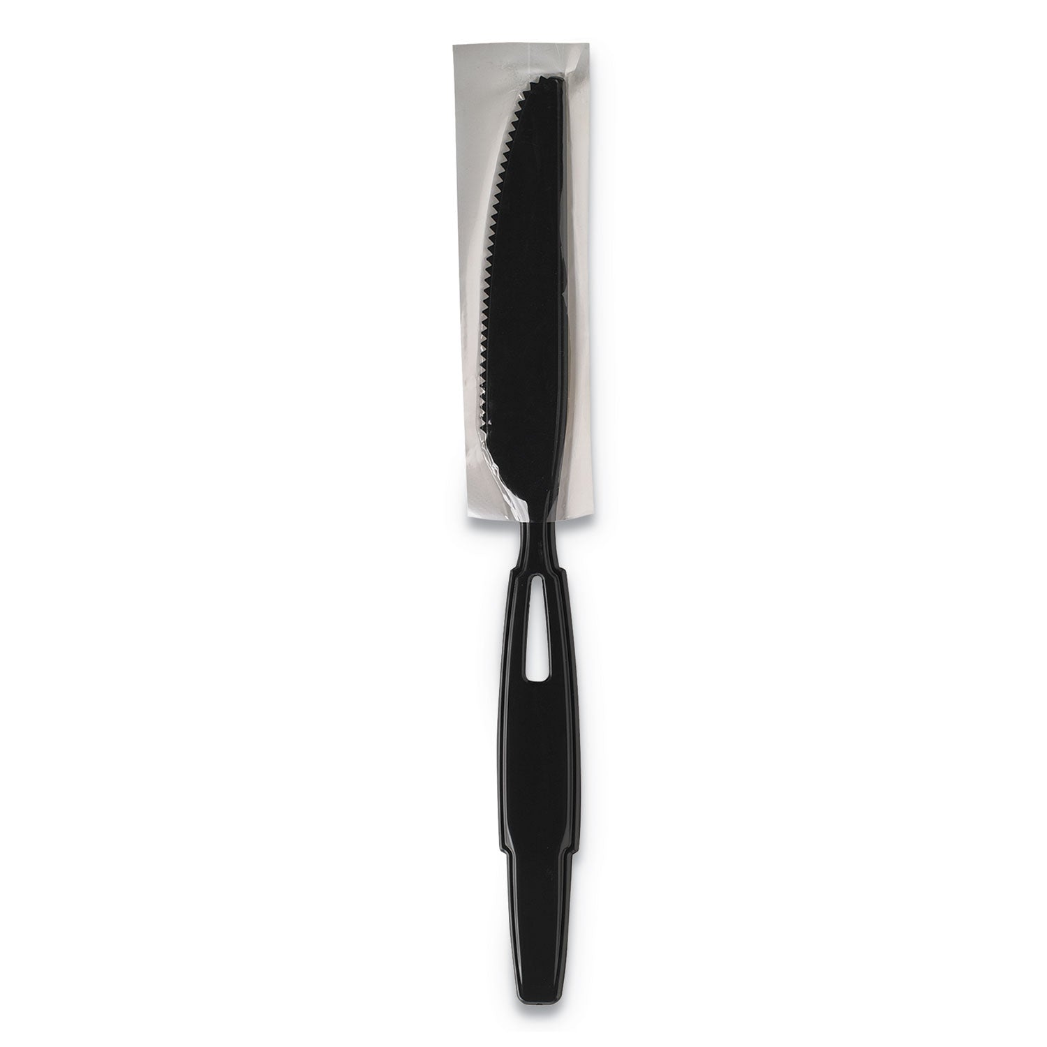 Dixie SmartStock Wrapped Heavy-Weight Cutlery Refill, Knife, Black, 960/Carton