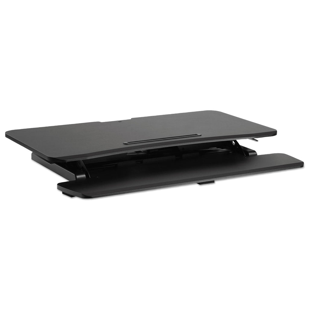 Alera AdaptivErgo Two-Tier Sit-Stand Lifting Workstation, 37.38" x 26.13" x 4.69" to 19.88", Black