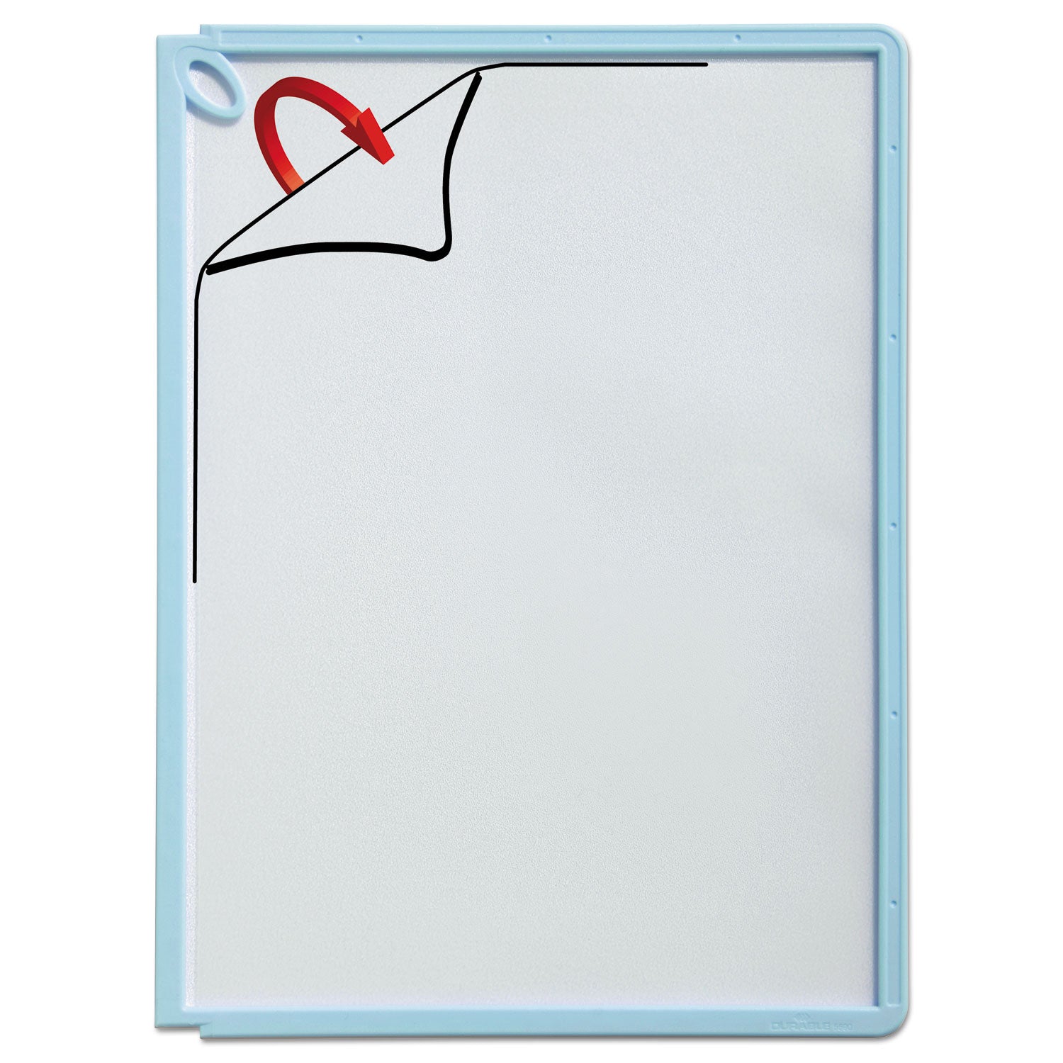 Durable SHERPA Style Desk-Mount Reference System, 10 Panel, 20 Sheet Capacity, Blue/Gray